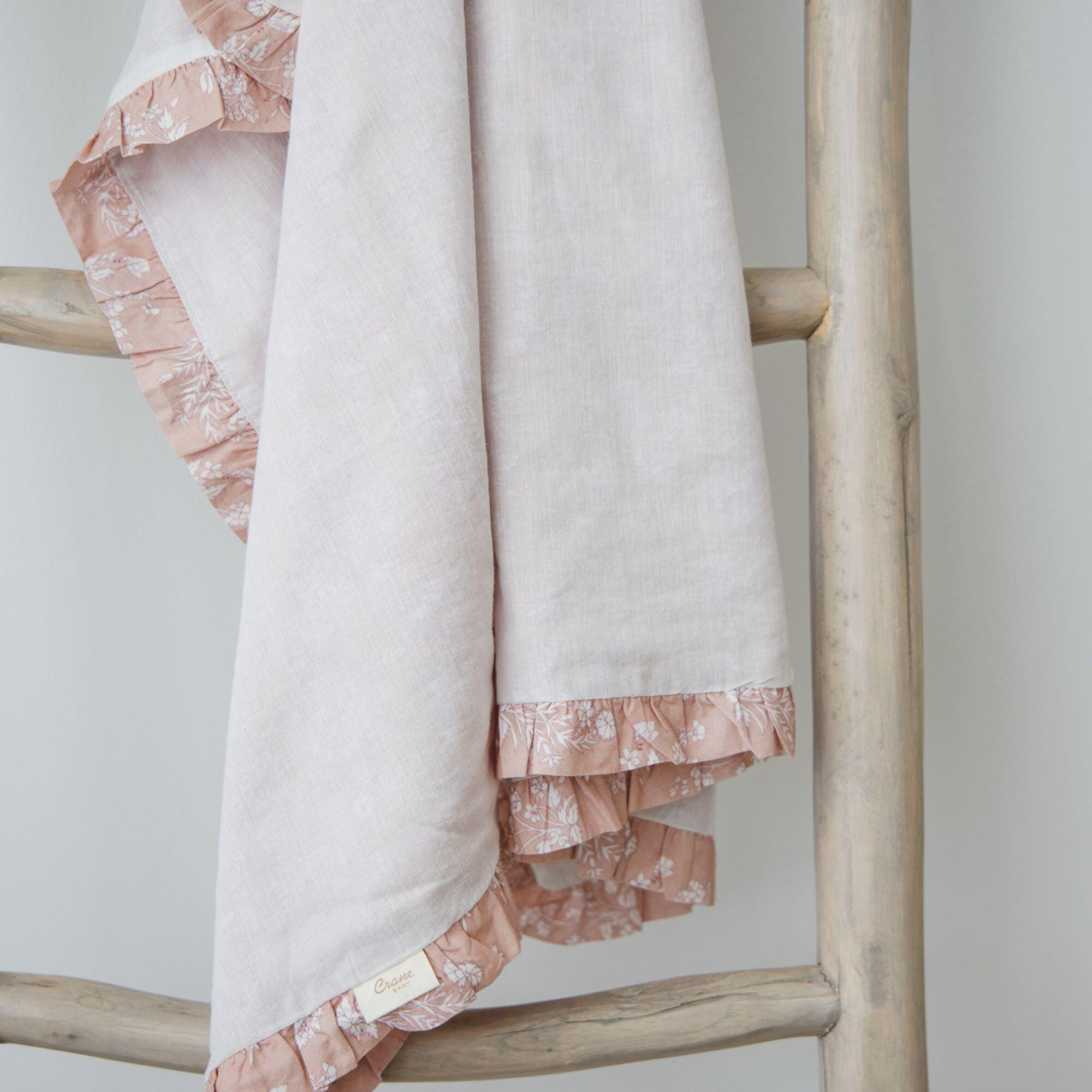 Crane Baby Floral Baby Blanket, , large