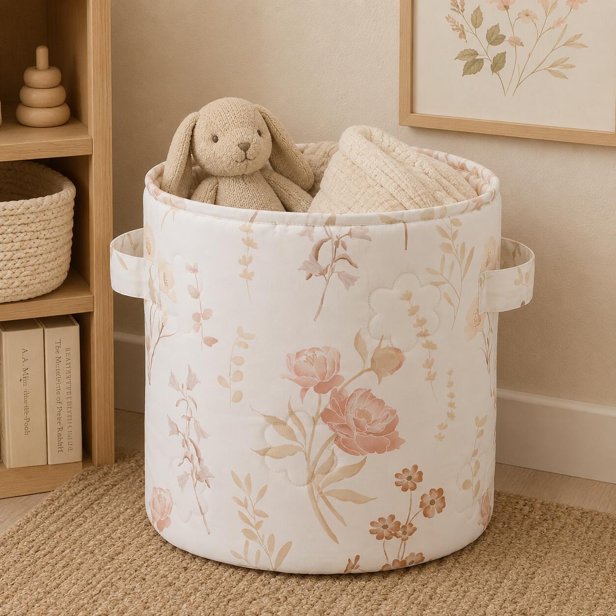 Crane Baby Floral Kids Storage Bin, , rollover