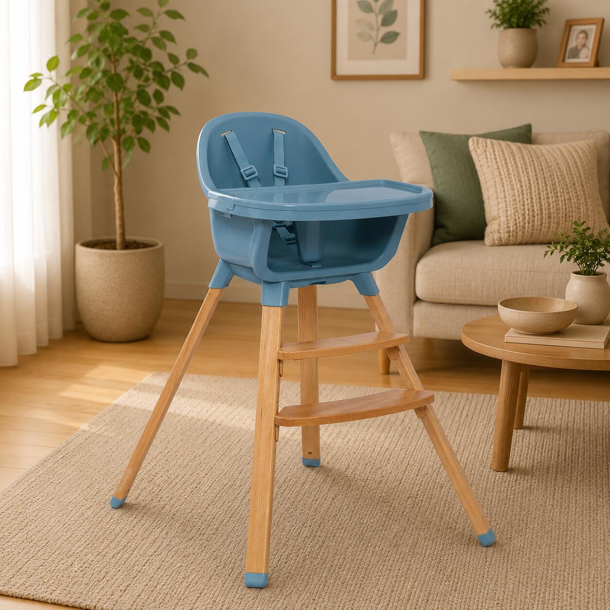 babyGap by Delta Children Otto 3-in-1 Convertible High Chair, Blue