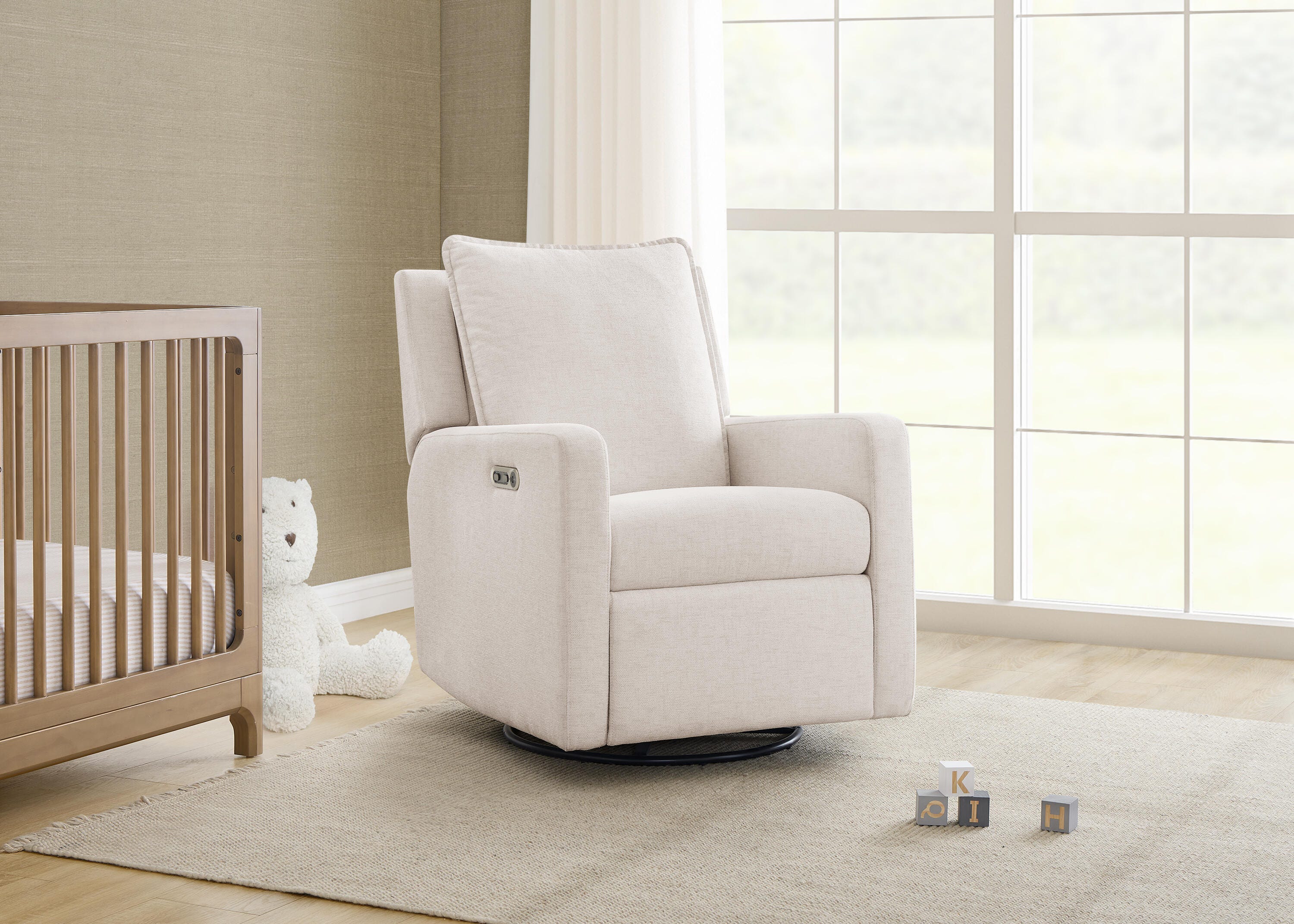 babyGap by Delta Children Harlowe Charging Power Recliner, Sand