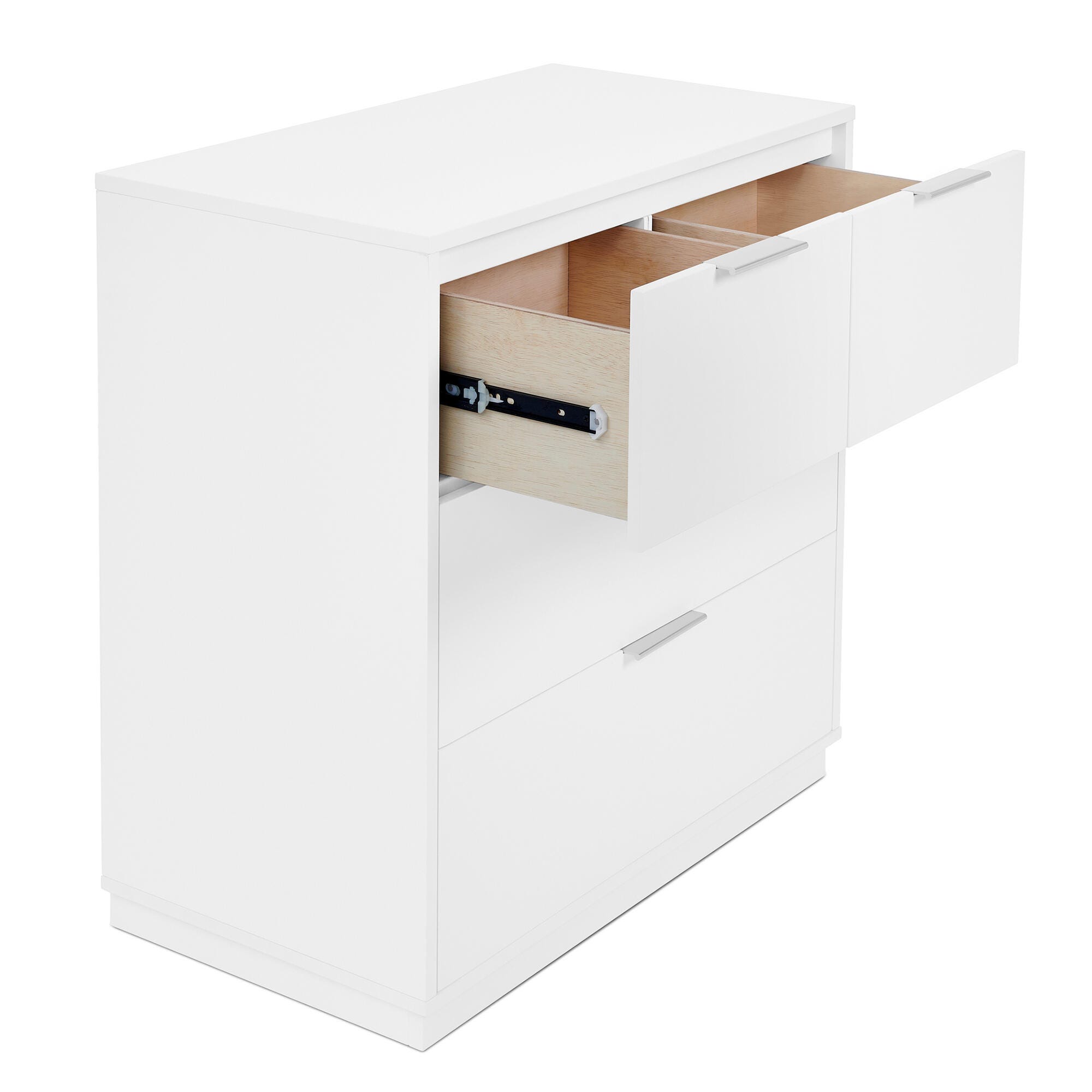 Delta Children 4 Drawer Dresser with Changing Table, Bianca White, large