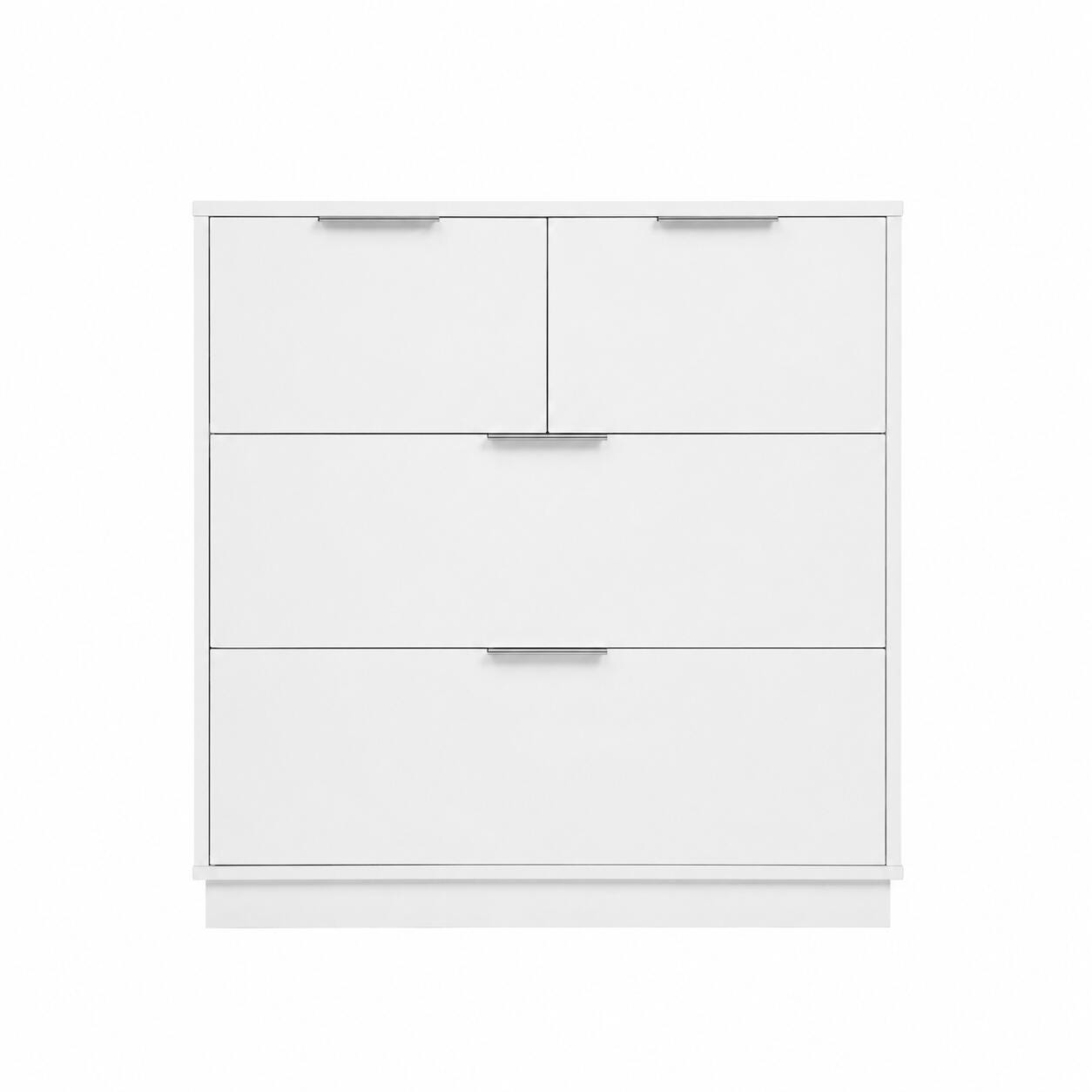 Delta Children 4 Drawer Dresser with Changing Table, Bianca White, large