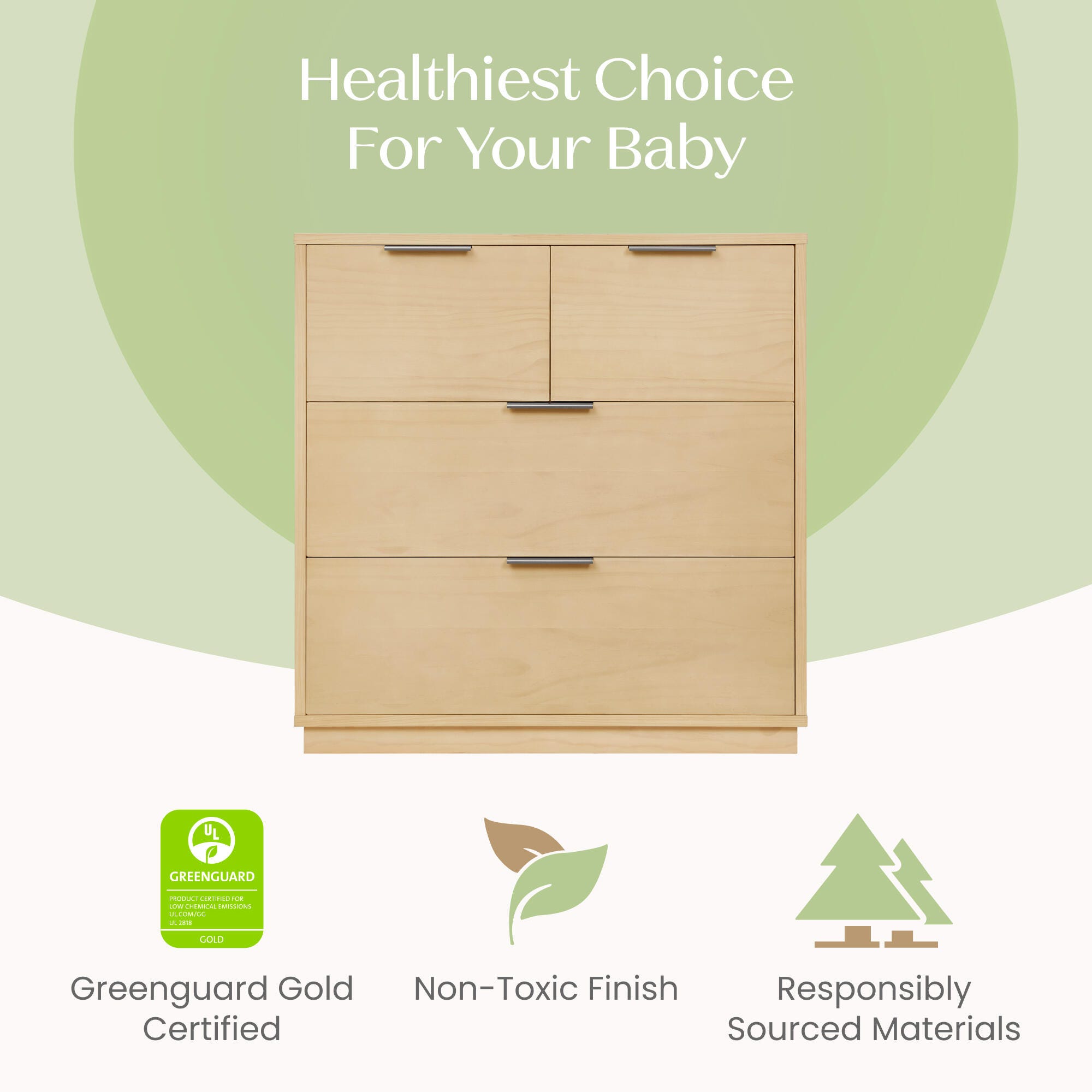 Delta Children 4 Drawer Dresser with Changing Table, Sandstone, large