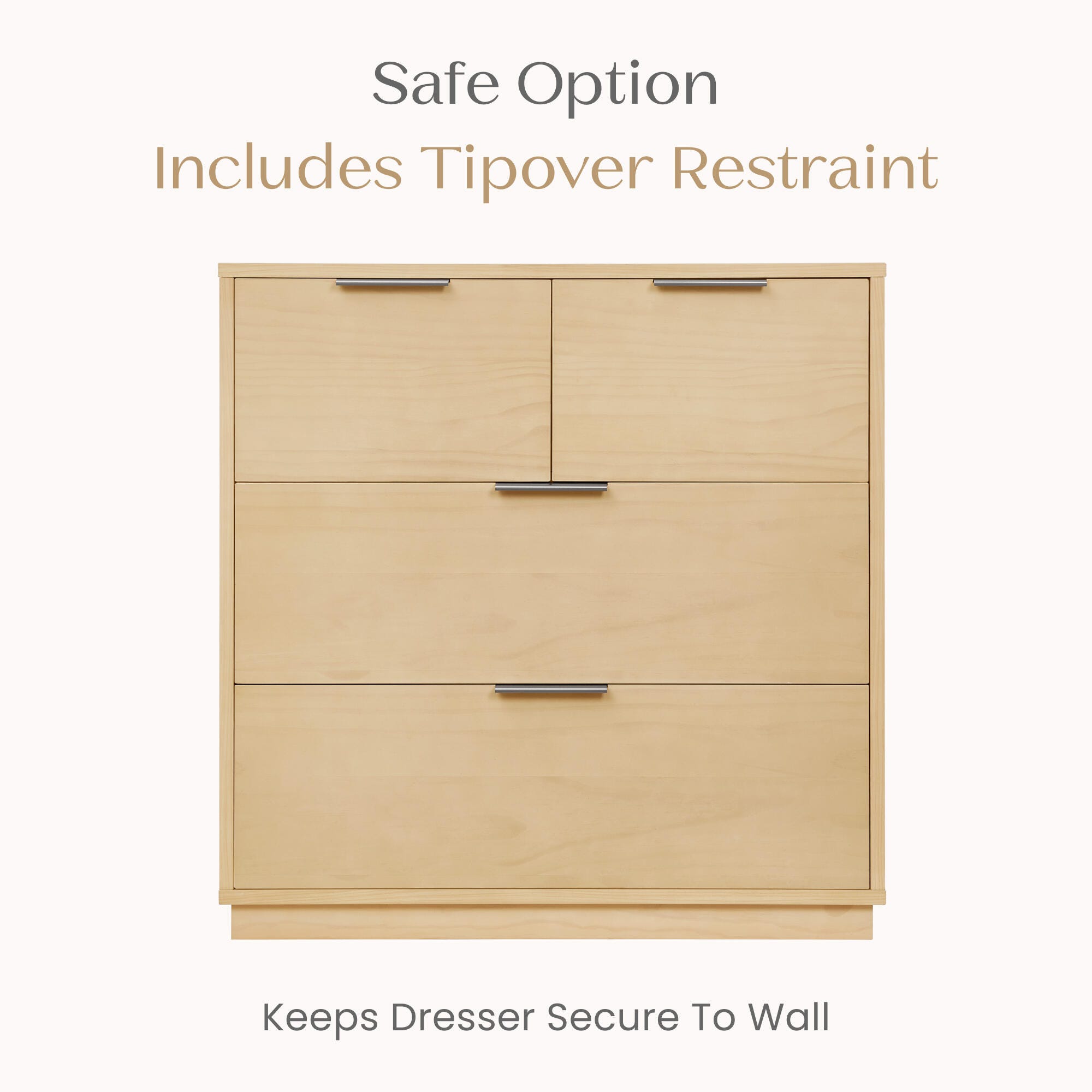 Delta Children 4 Drawer Dresser with Changing Table, Sandstone, large