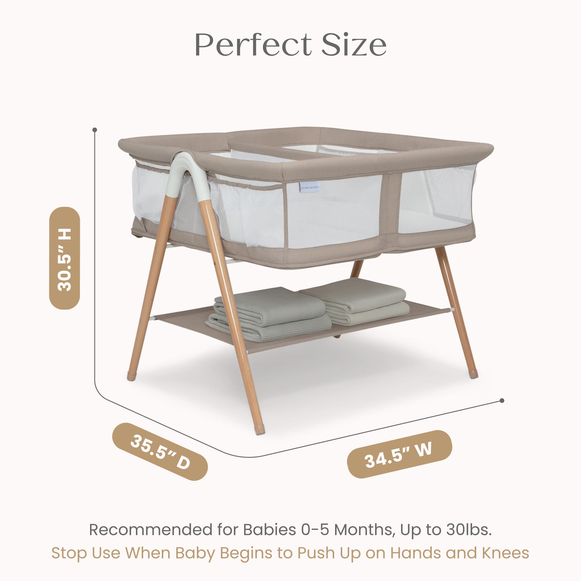 Delta Children Bondi Twin Bassinet, , large