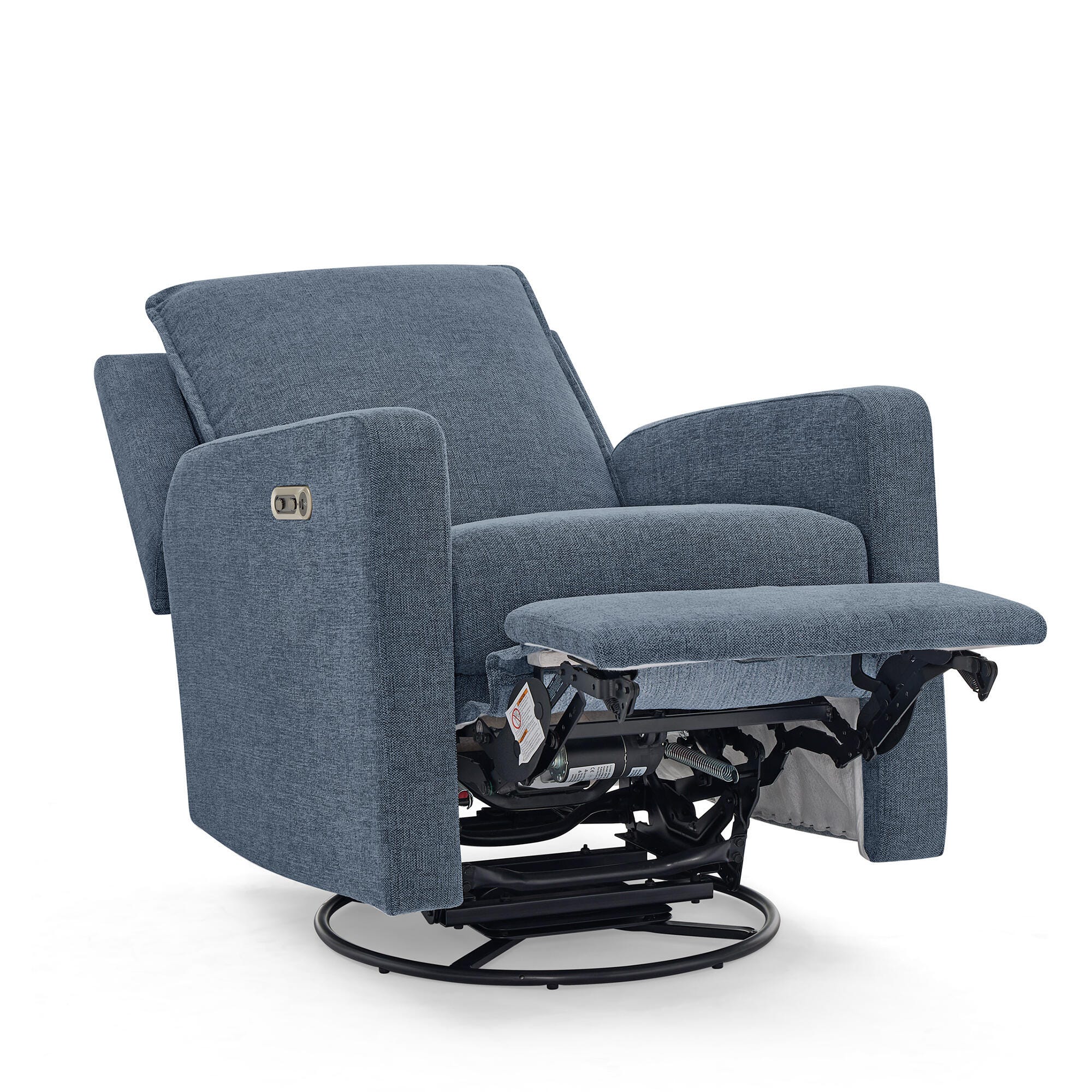babyGap by Delta Children Harlowe Charging Power Recliner, Slate, large