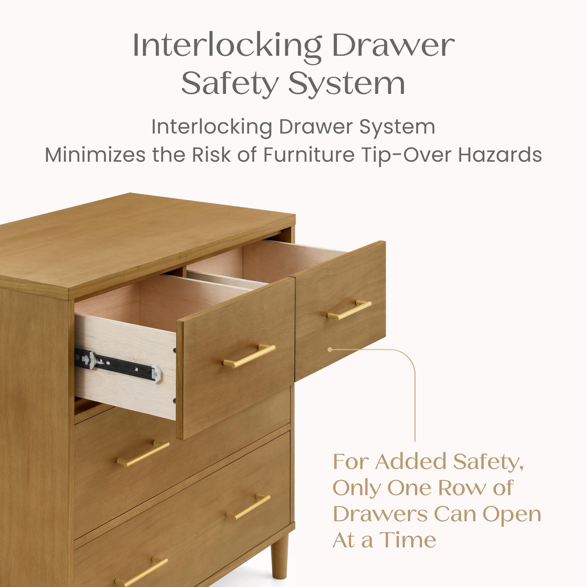 Delta Children Classic 4 Drawer Dresser with Changing Top, Acorn, large