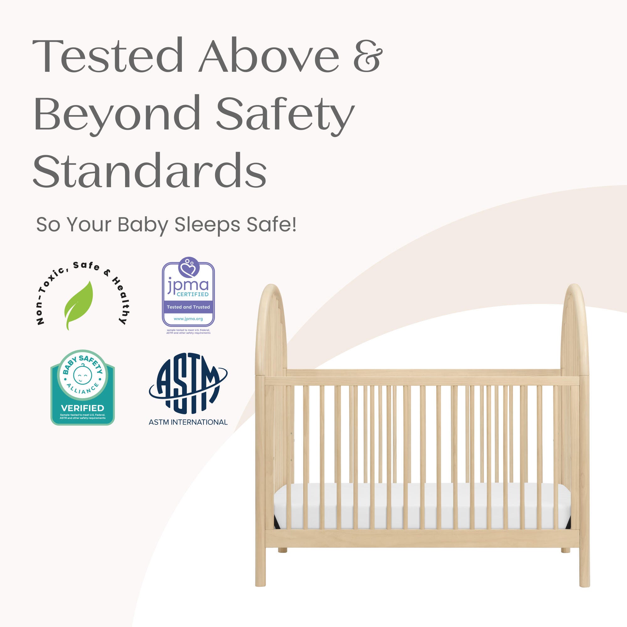 Delta Children Cannon 4-in-1 Convertible Crib, Sandstone, large
