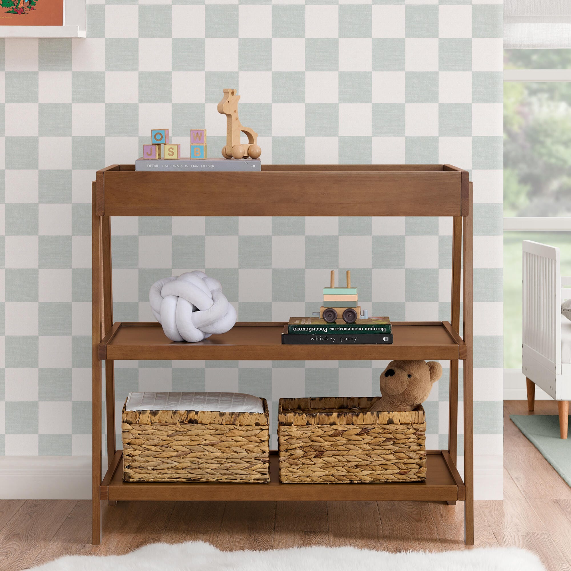 Delta Children Scout Changing Table, Chestnut, large