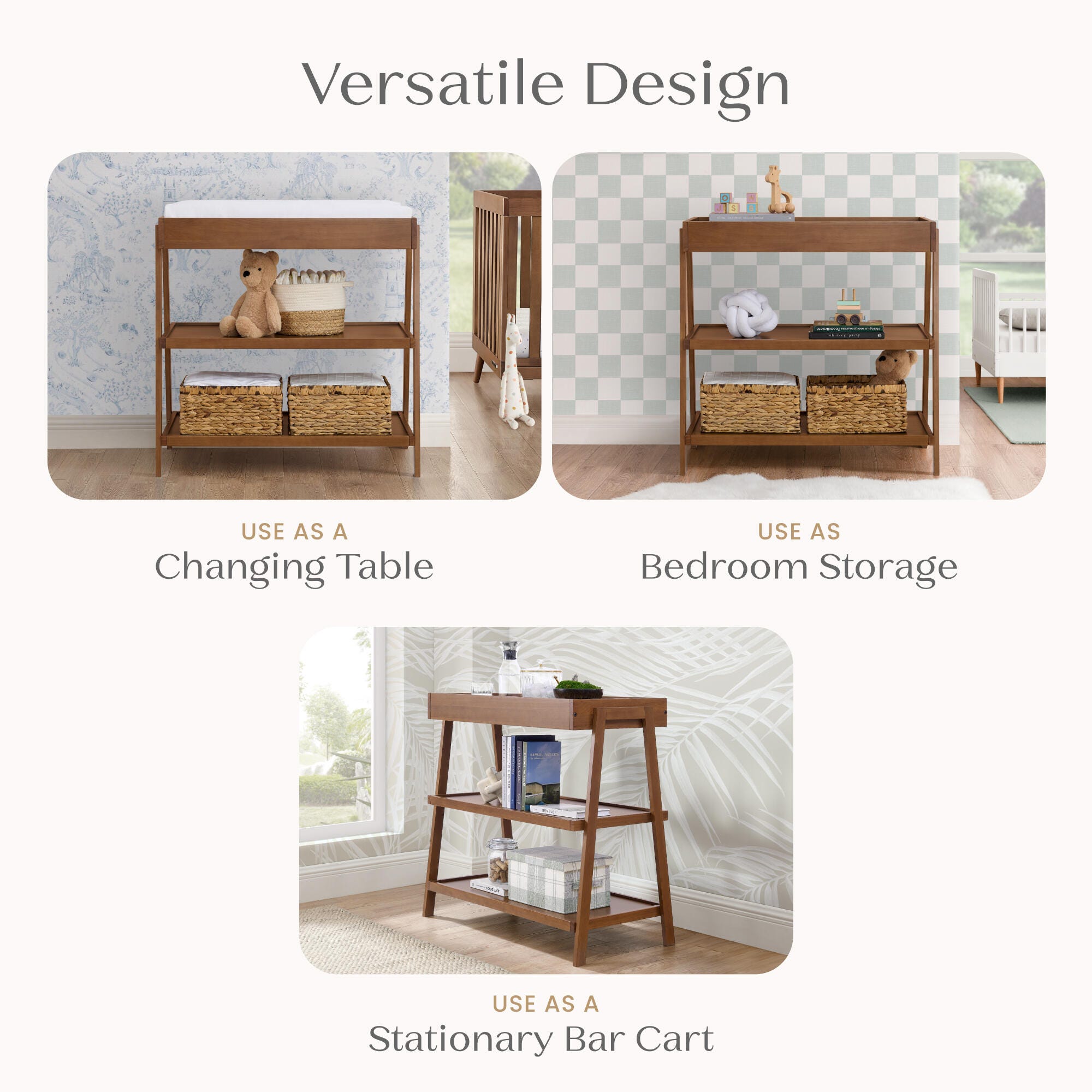 Delta Children Scout Changing Table, Chestnut, large