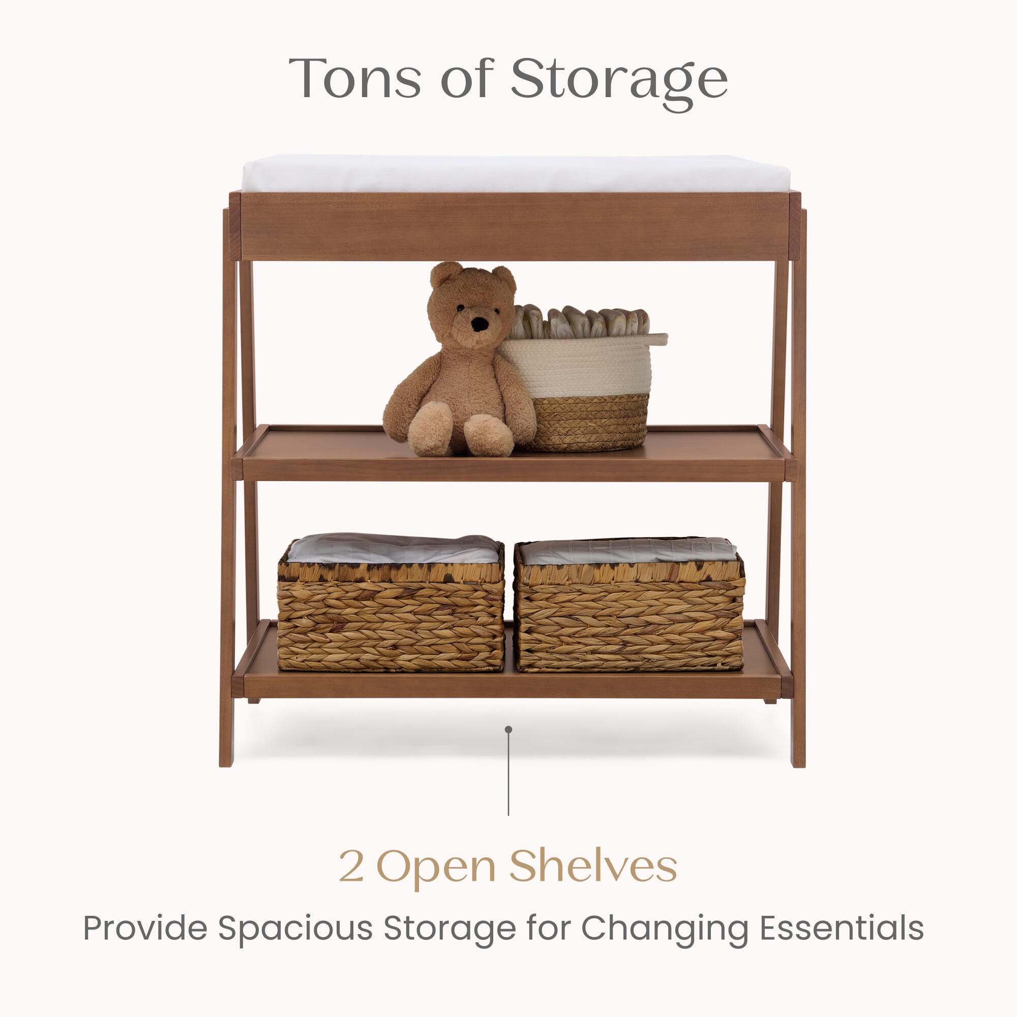 Delta Children Scout Changing Table, Chestnut, large