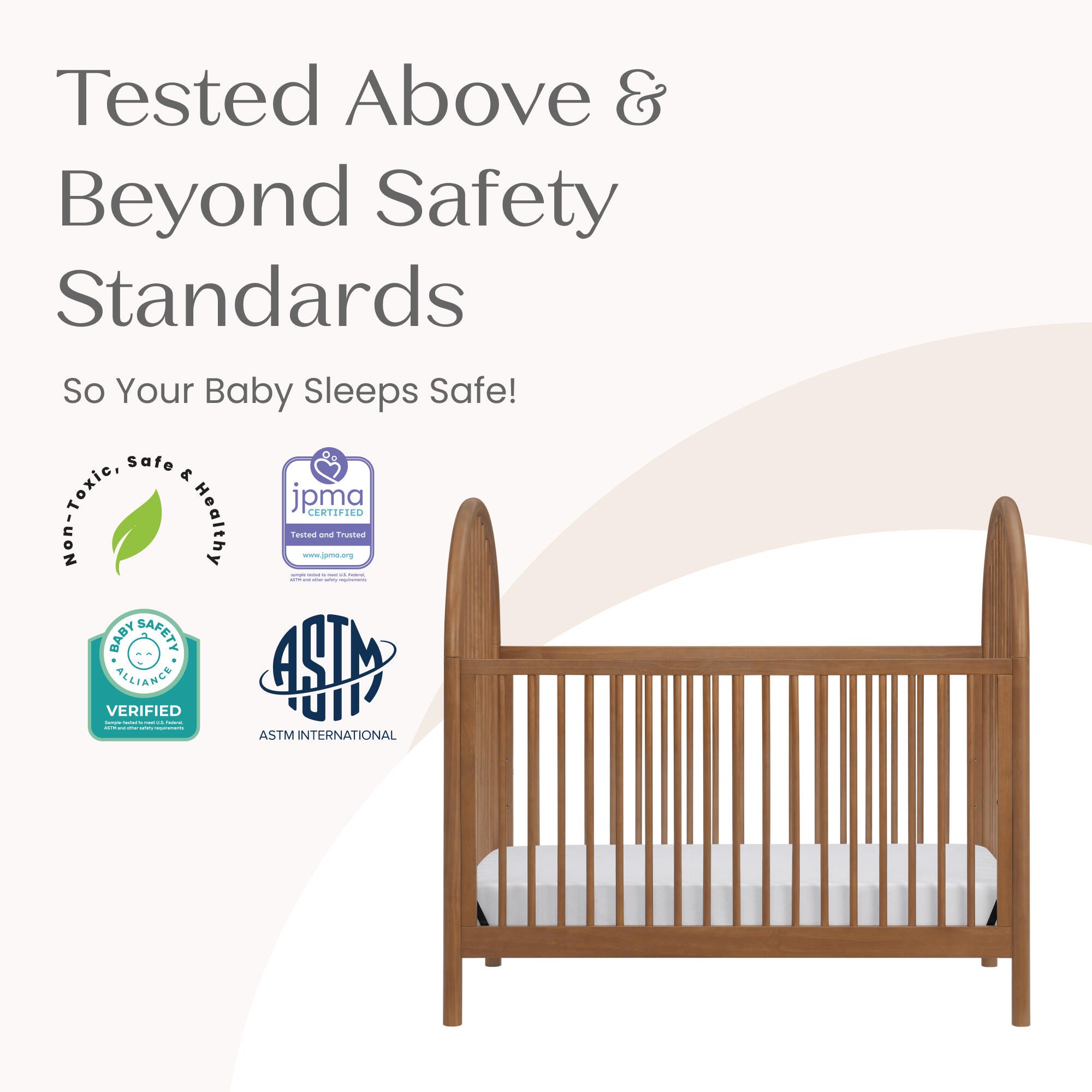 Delta Children Cannon 4-in-1 Convertible Crib, Chestnut, large