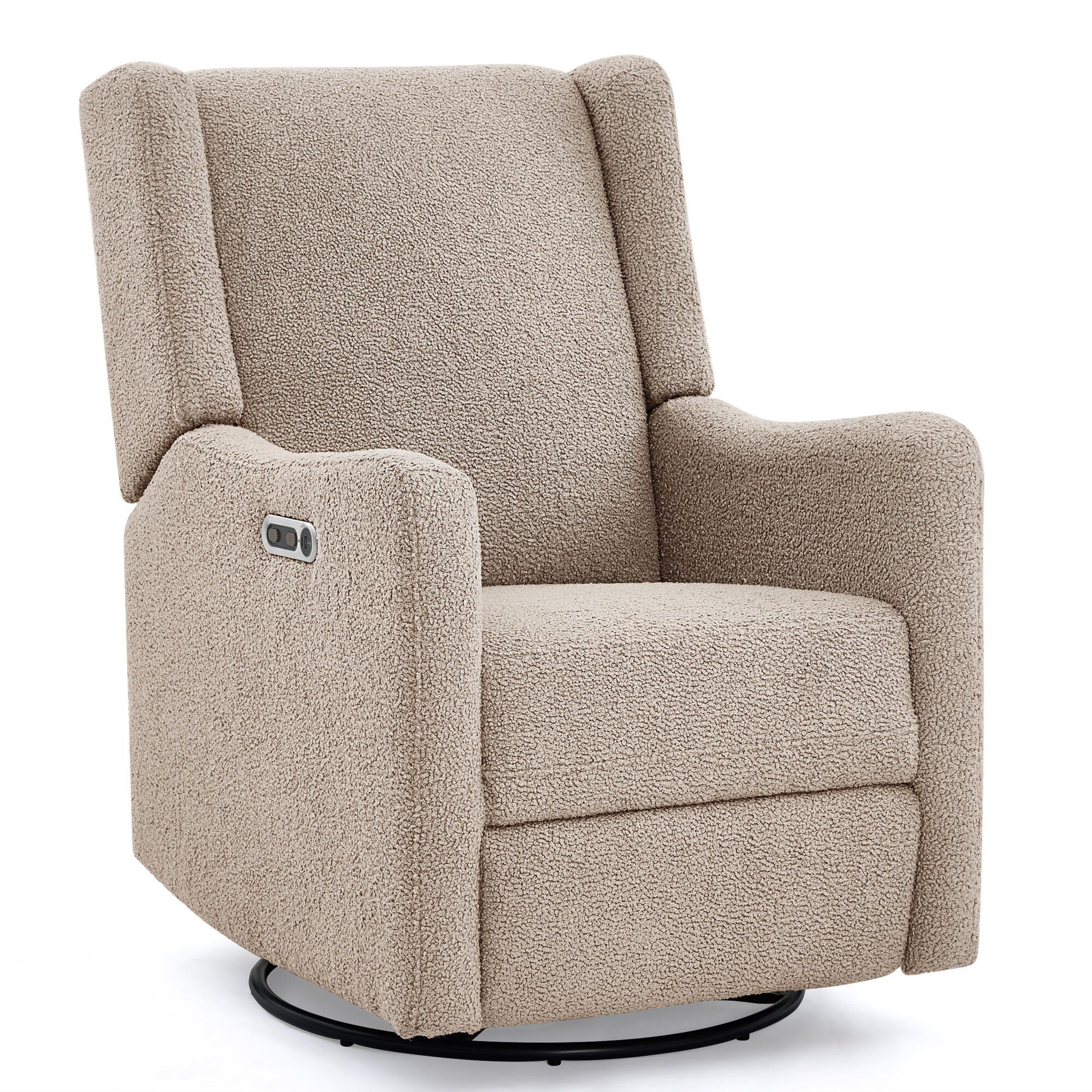 Delta Children Mercer Swivel Glider Power Recliner, Sand, large