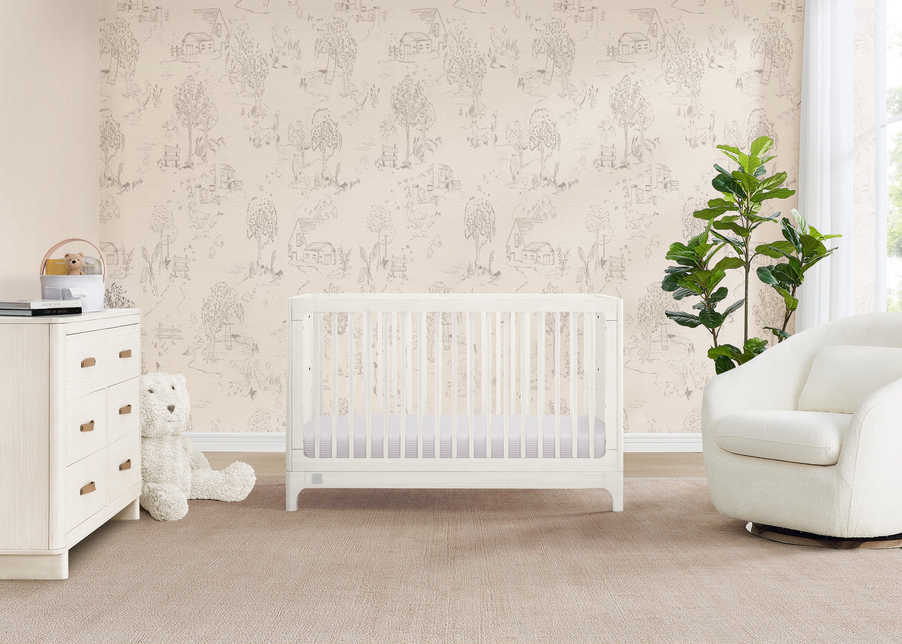 babyGap by Delta Children Wren 4-in-1 Convertible Crib, Antique White