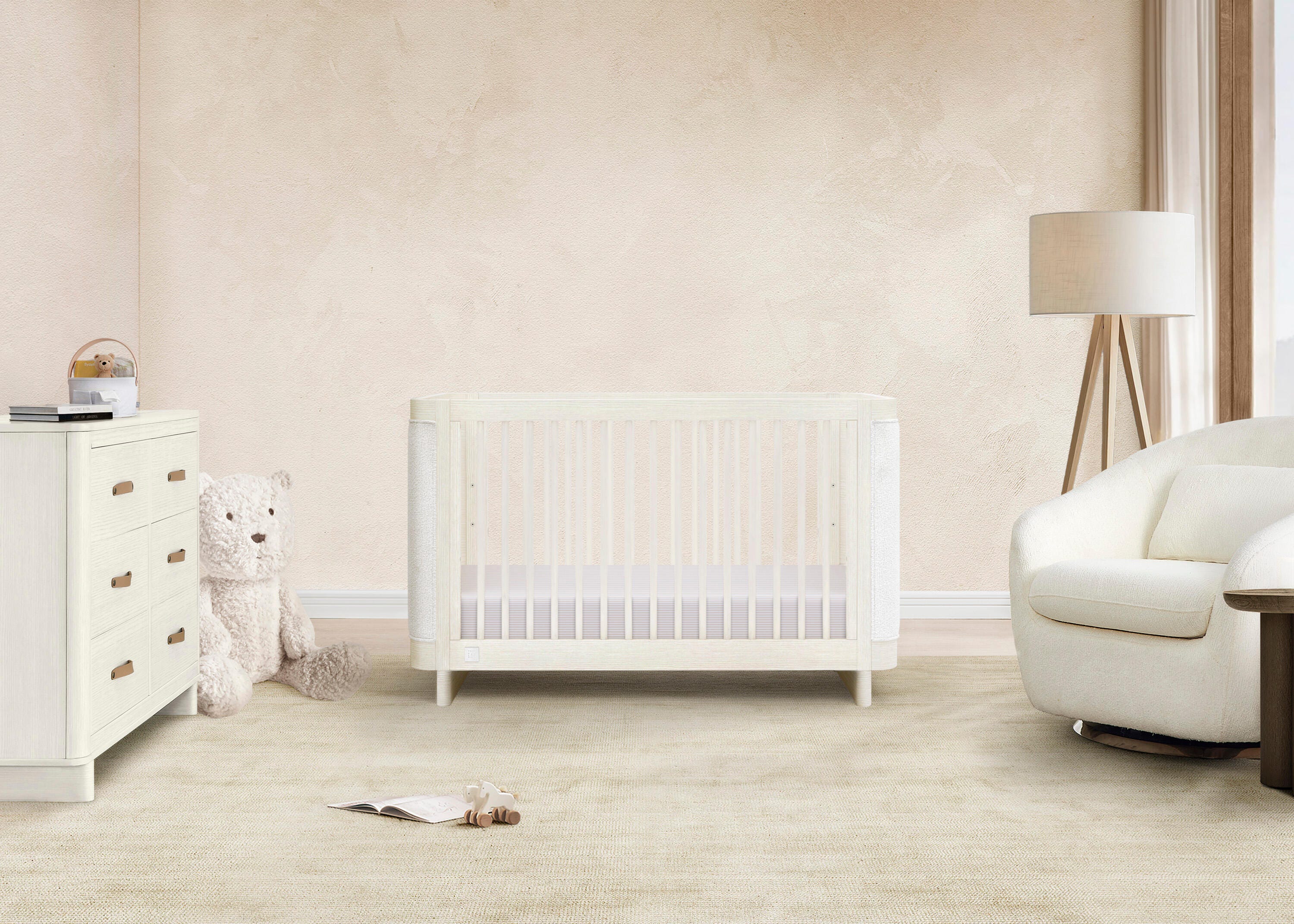 babyGap by Delta Children Callie 4-in-1 Upholstered Crib, Antique White