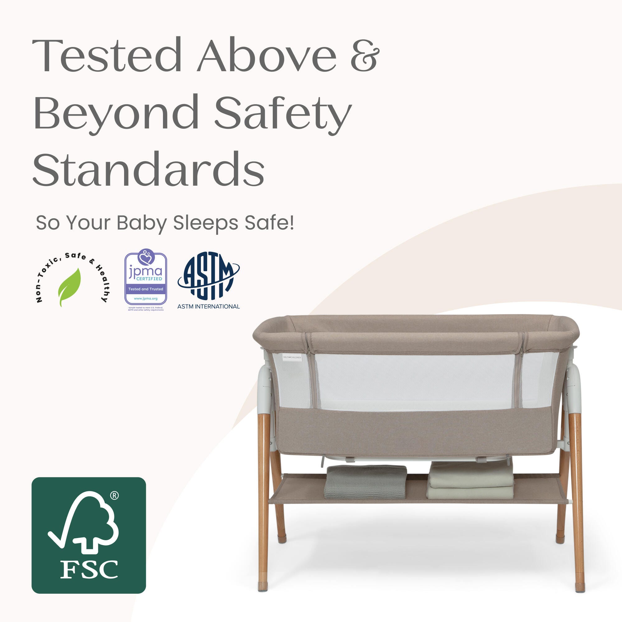 Delta Children Bondi Adjustable Bassinet, , large