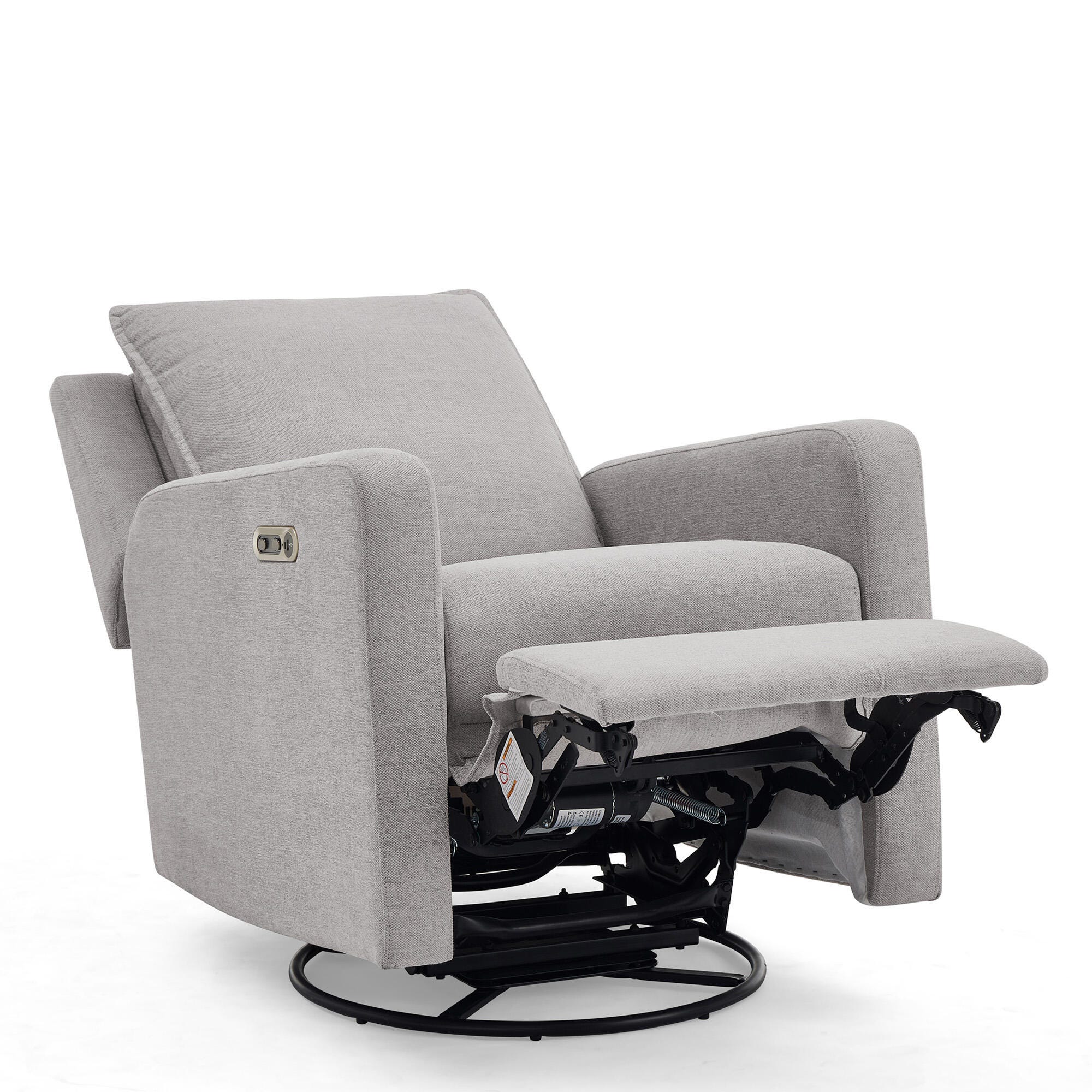 babyGap by Delta Children Harlowe Charging Power Recliner, Ash, large