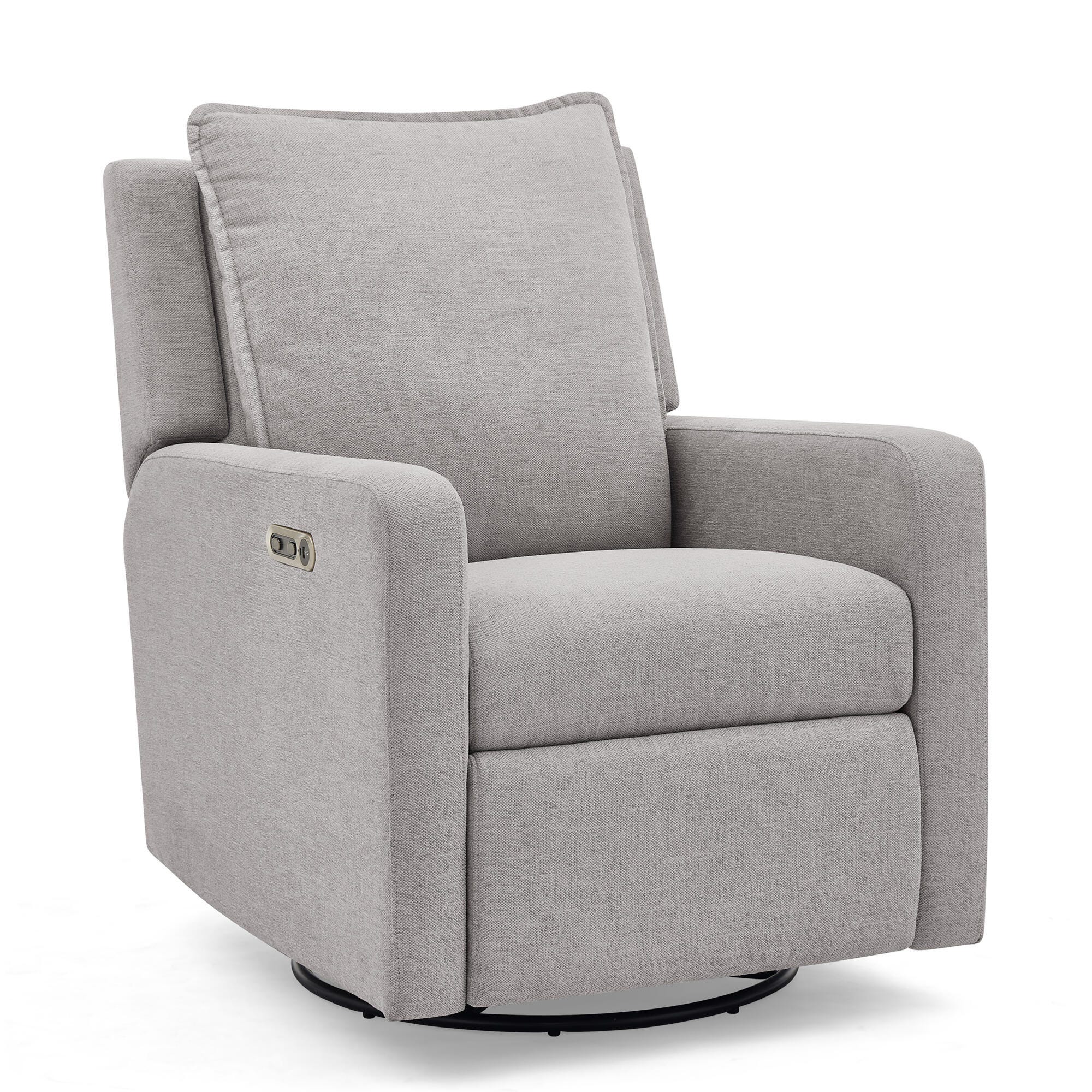 babyGap by Delta Children Harlowe Charging Power Recliner, Ash, large