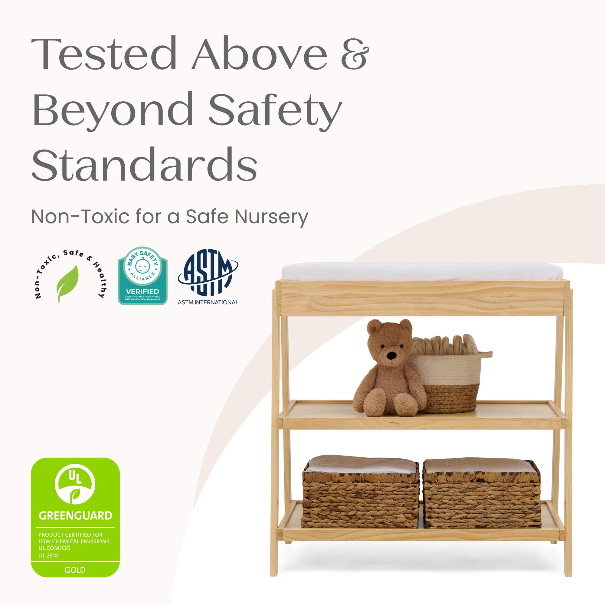 Delta Children Scout Changing Table, Natural, large