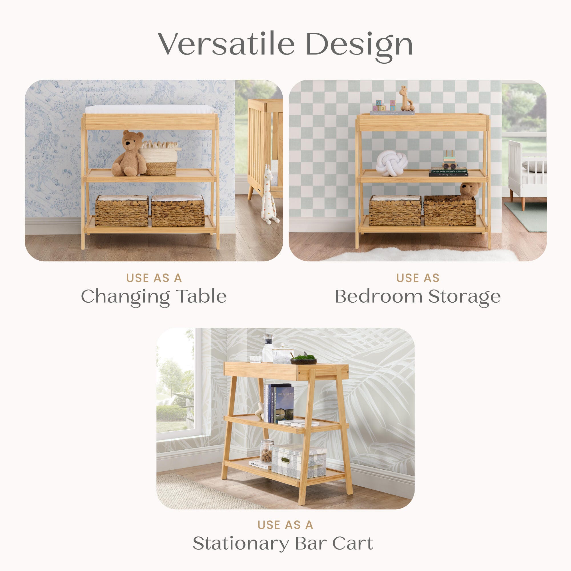 Delta Children Scout Changing Table, Natural, large