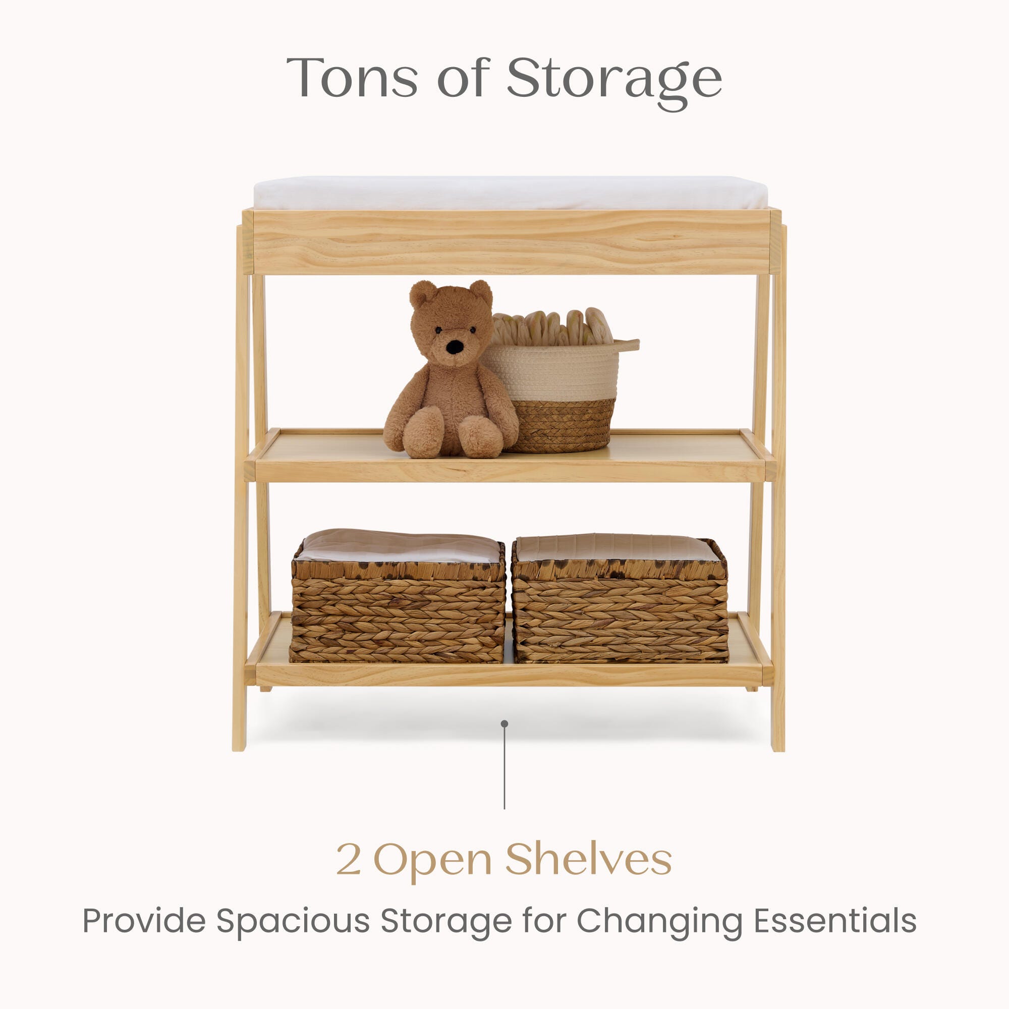 Delta Children Scout Changing Table, Natural, large