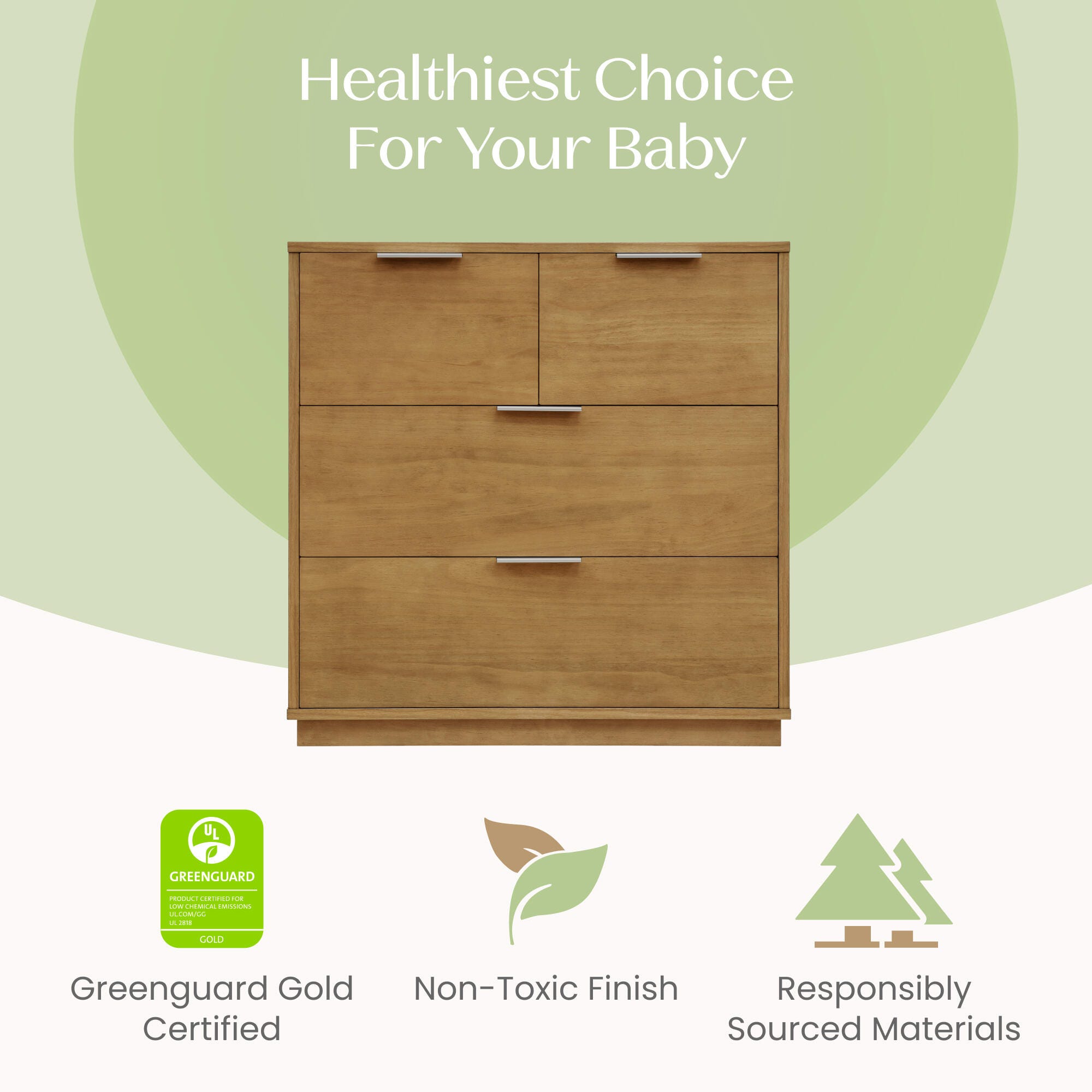 Delta Children Forever 4 Drawer Dresser with Changing Table, Acorn, large