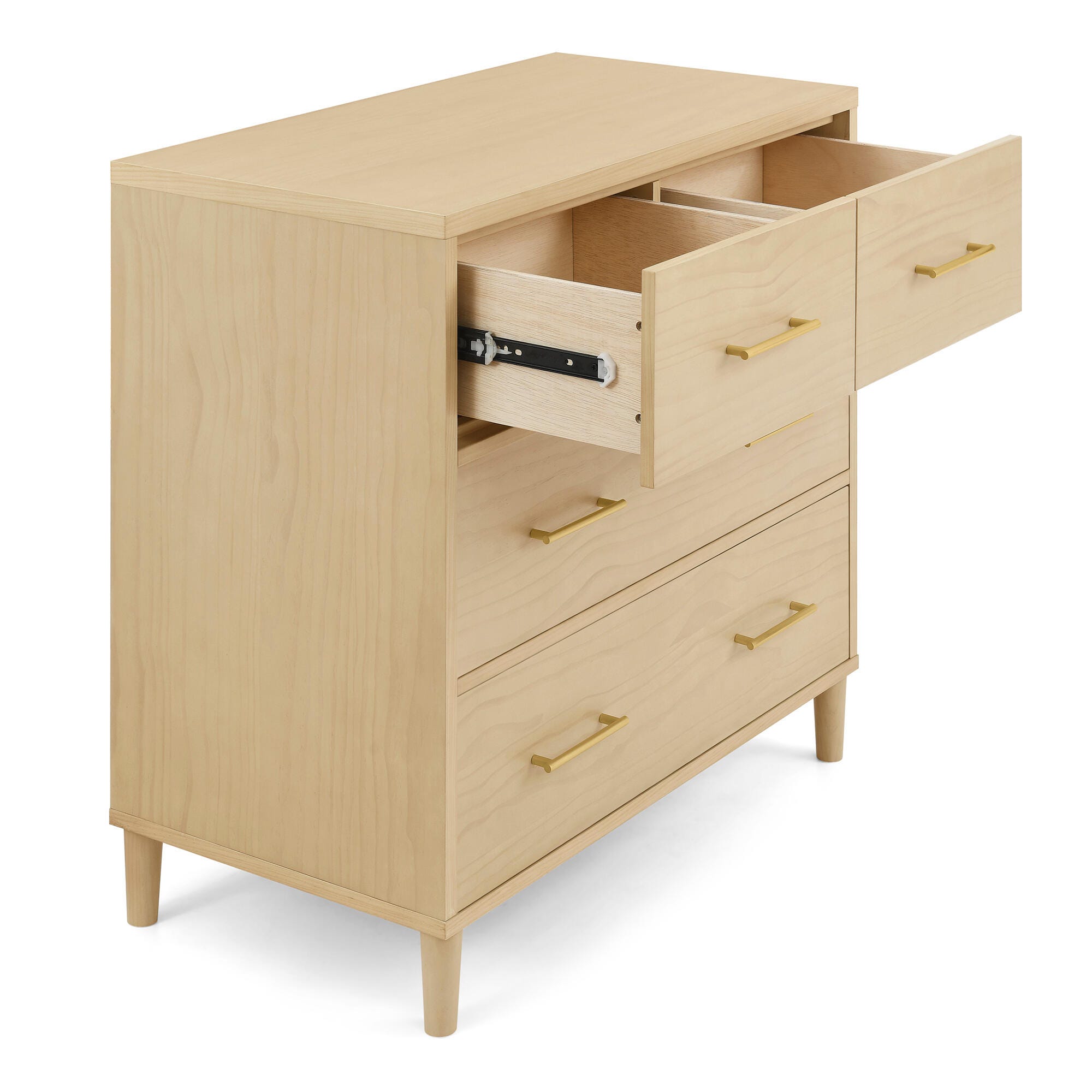 Delta Children Classic 4 Drawer Dresser with Changing Top, Sandstone, large