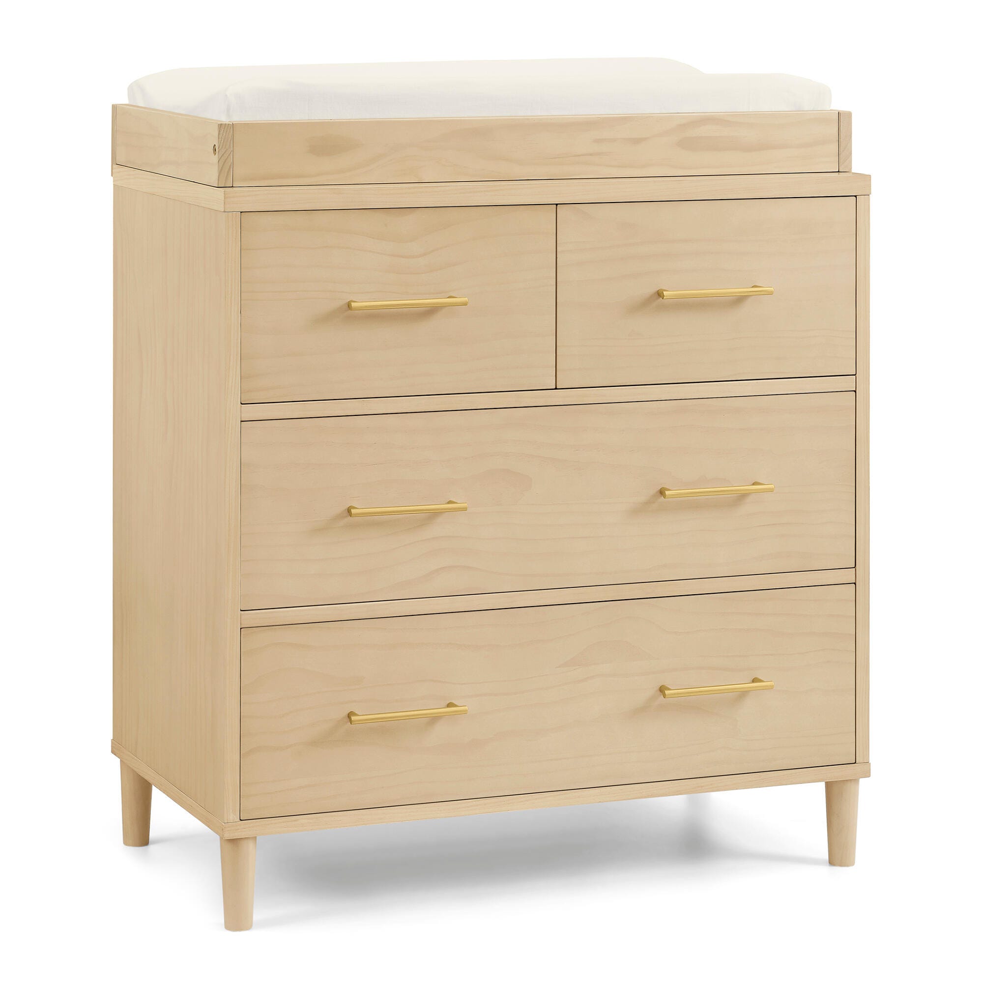 Delta Children Classic 4 Drawer Dresser with Changing Top, Sandstone, large
