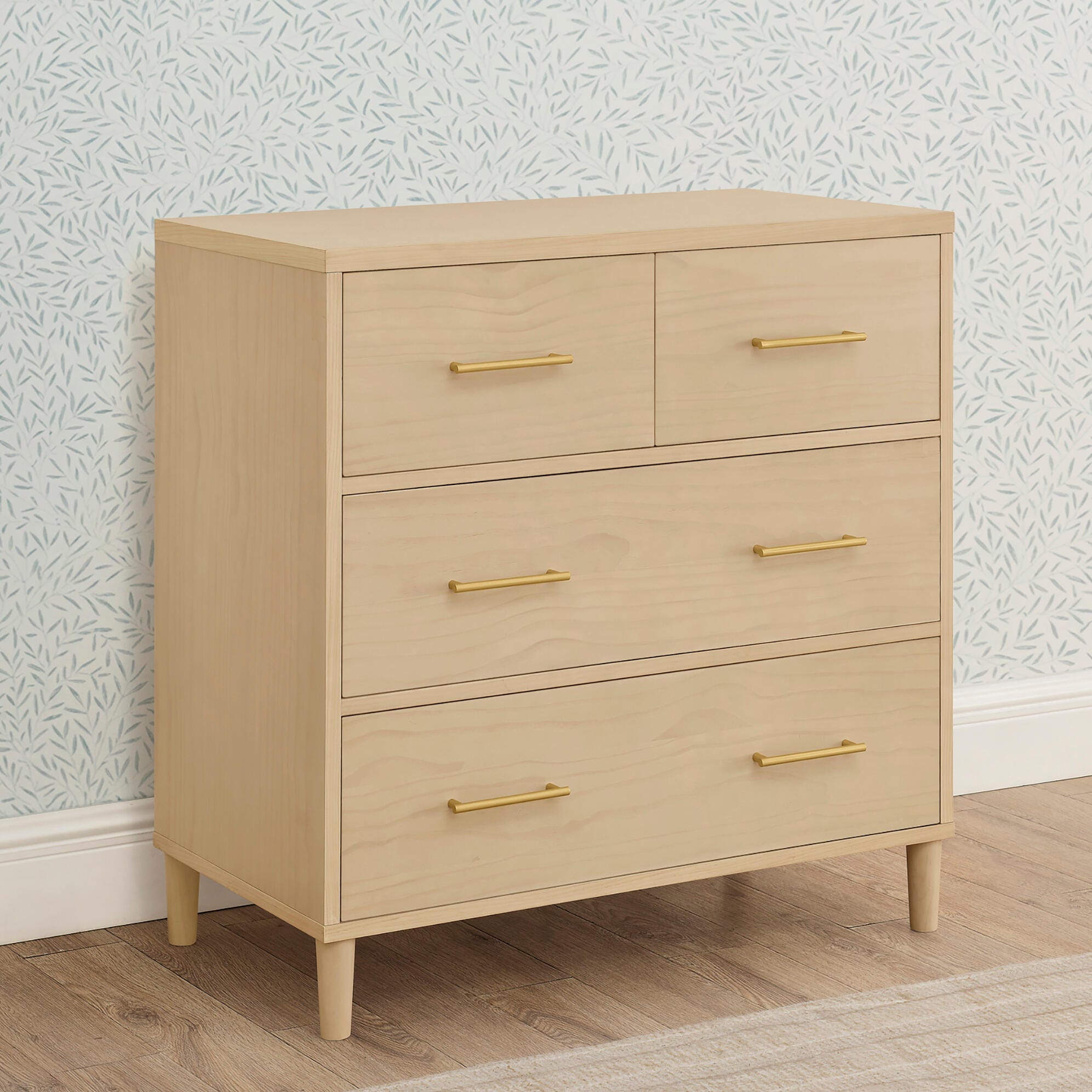 Delta Children Classic 4 Drawer Dresser with Changing Top, Sandstone, large