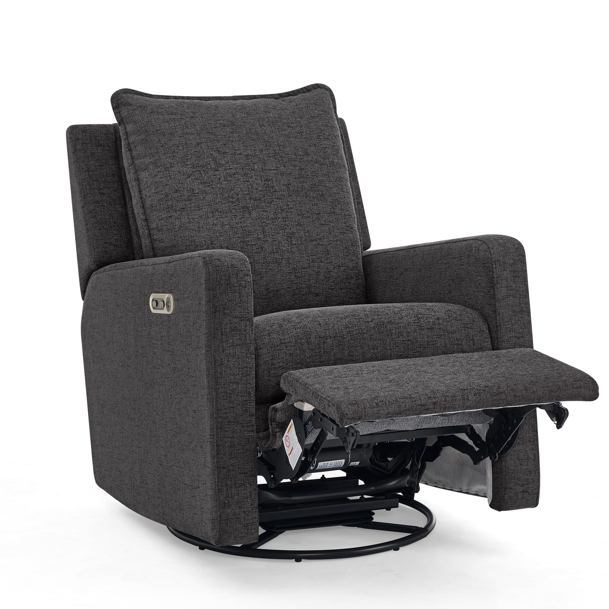 babyGap by Delta Children Harlowe Charging Power Recliner, Charcoal, large