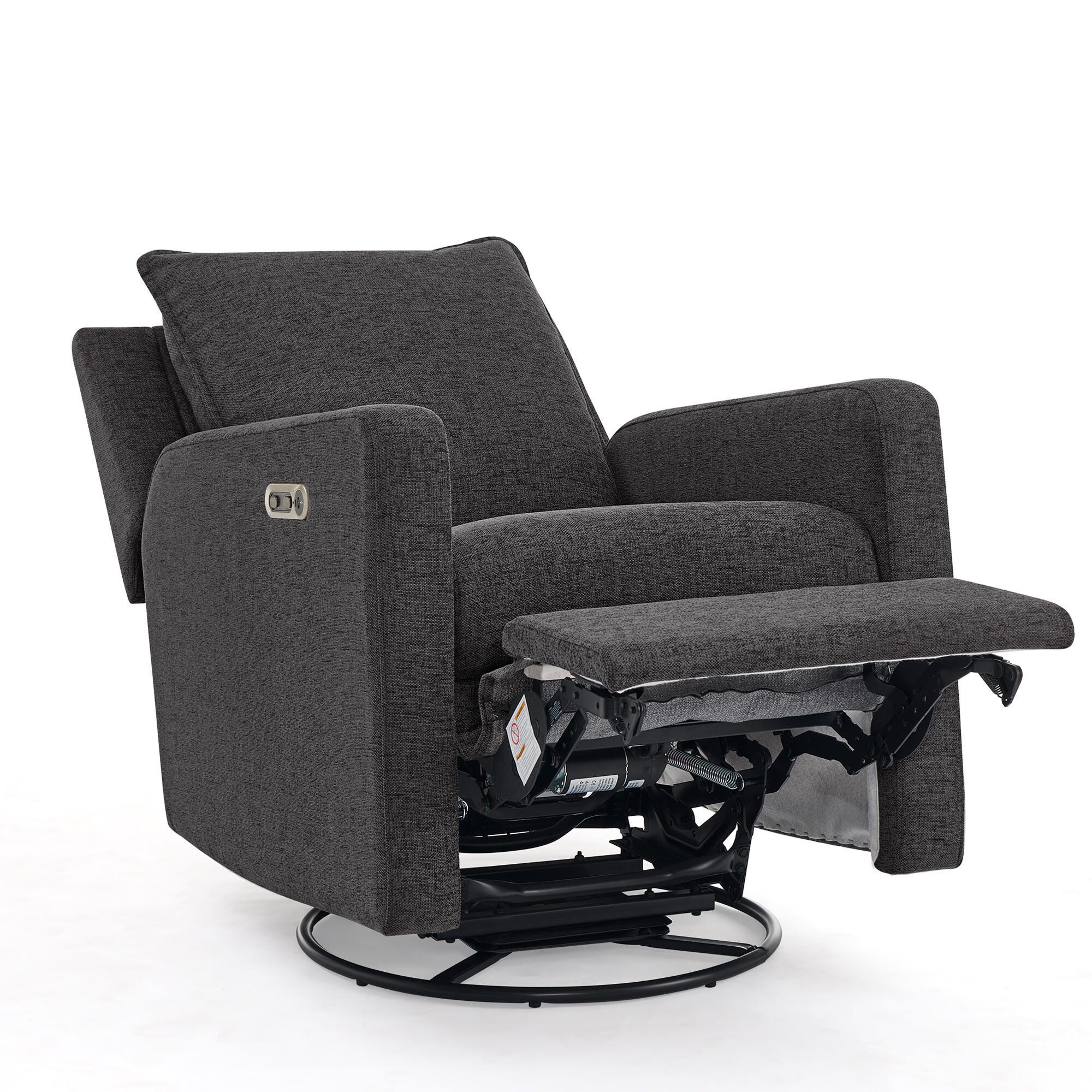 babyGap by Delta Children Harlowe Charging Power Recliner, Charcoal, large