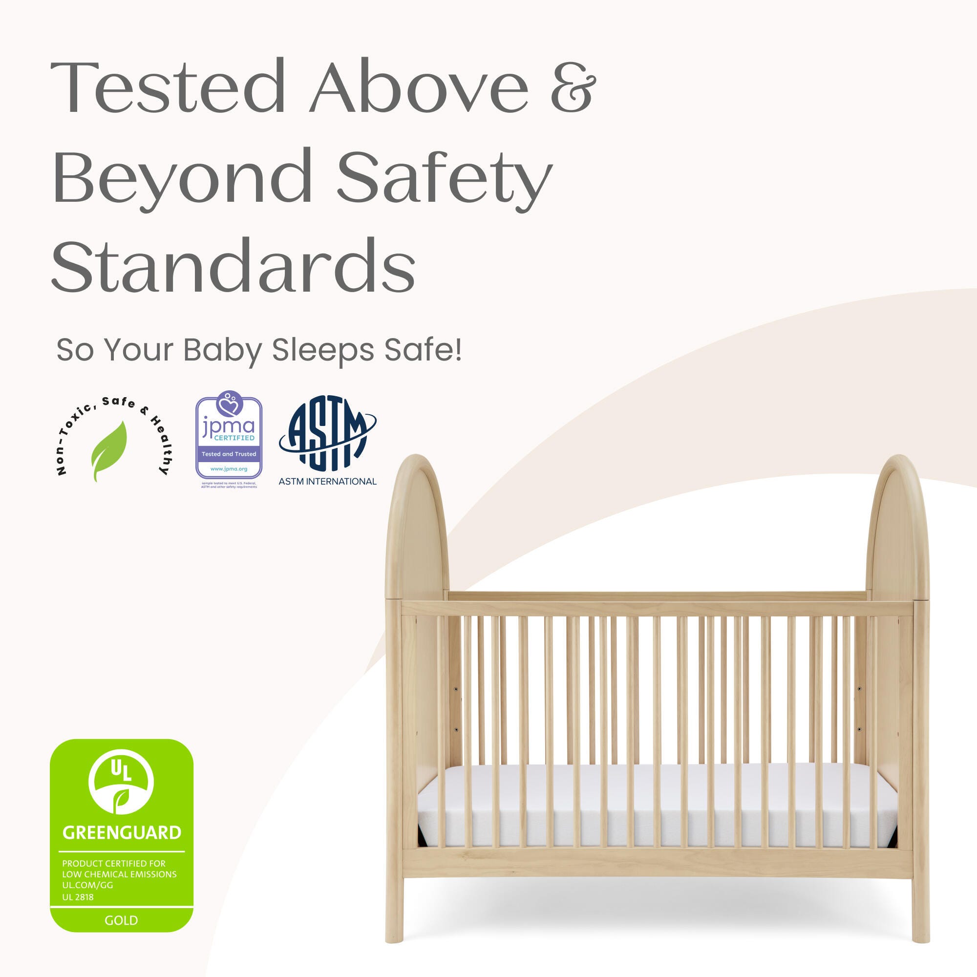 Delta Children Vivi 4-in-1 Convertible Crib, , large