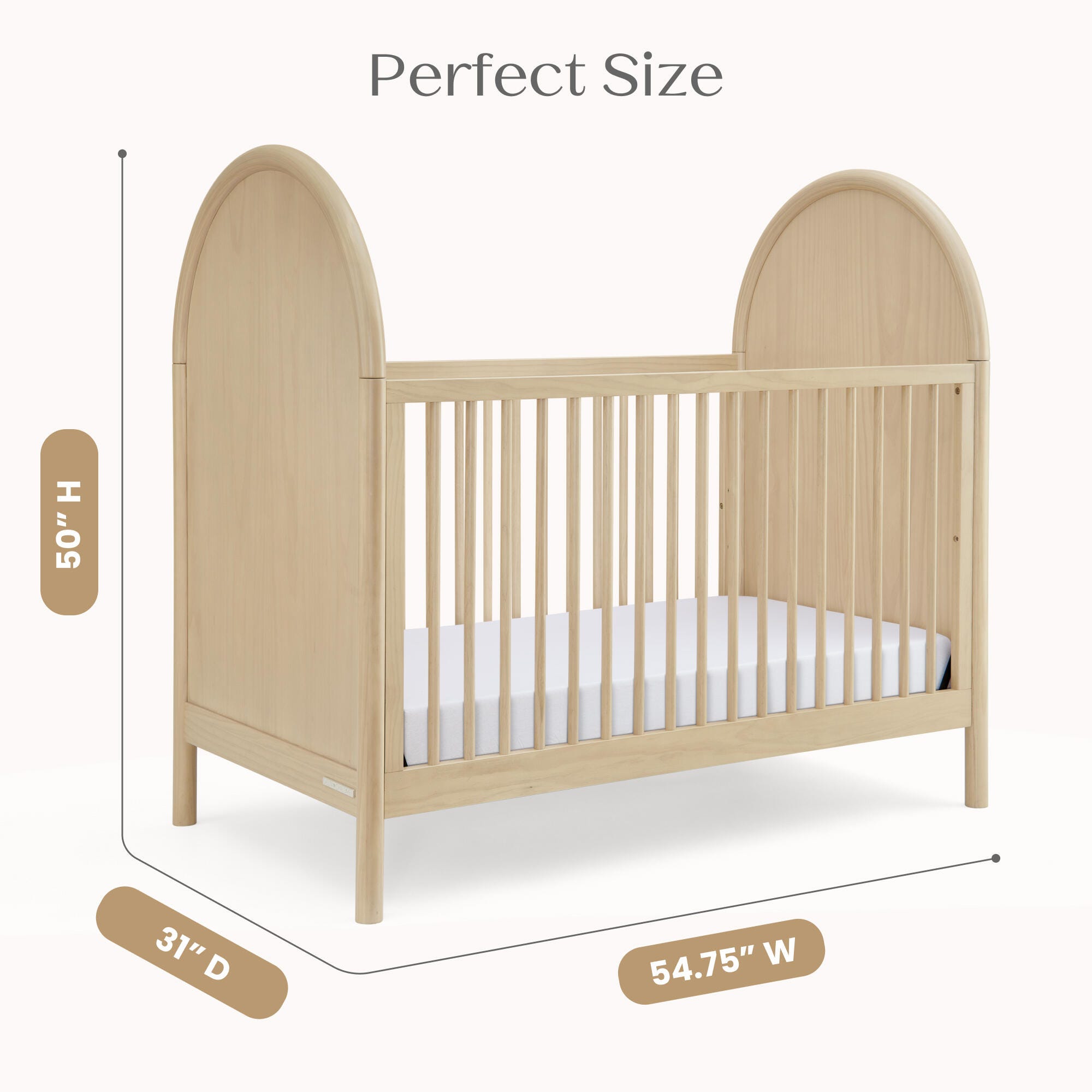 Delta Children Vivi 4-in-1 Convertible Crib, , large