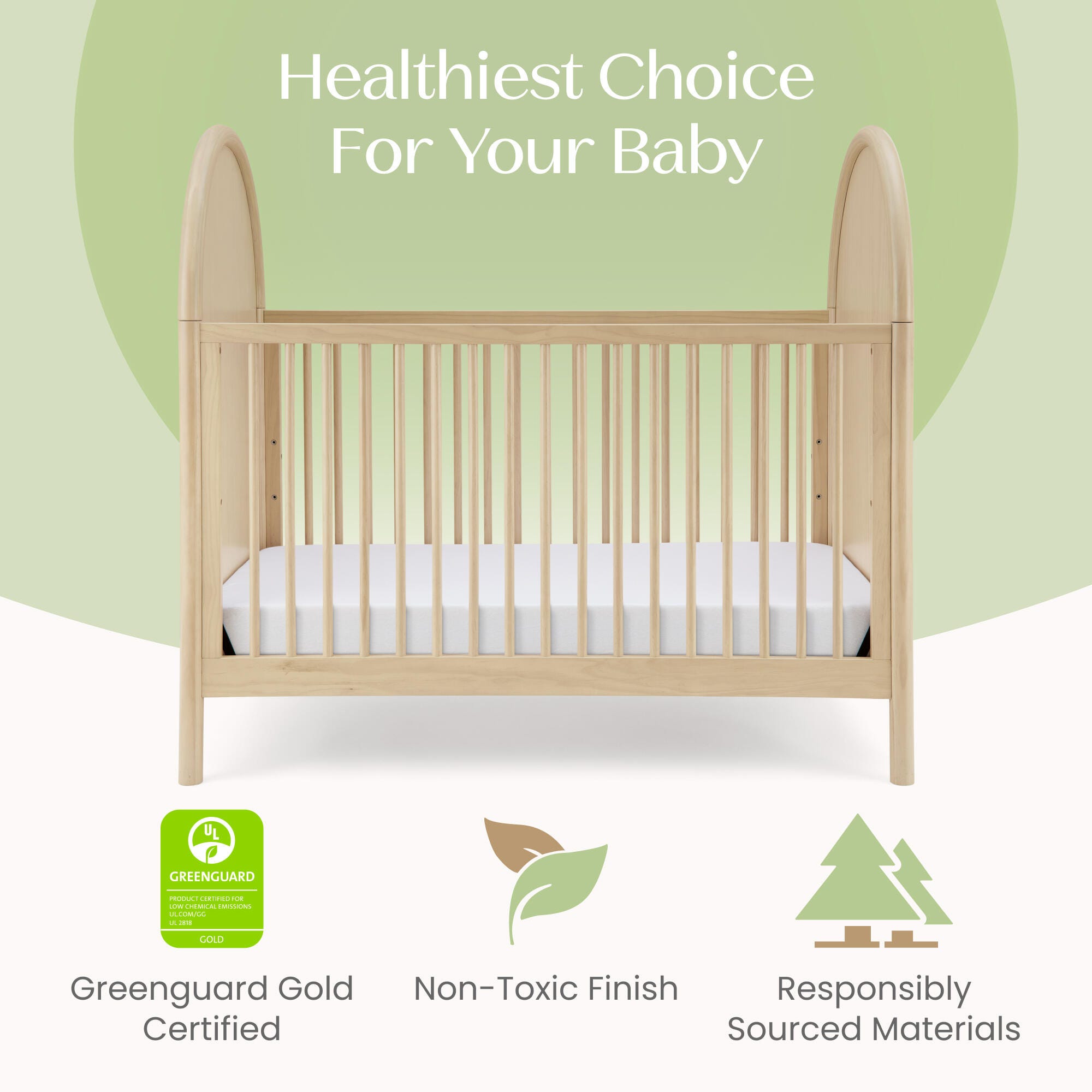 Delta Children Vivi 4-in-1 Convertible Crib, , large