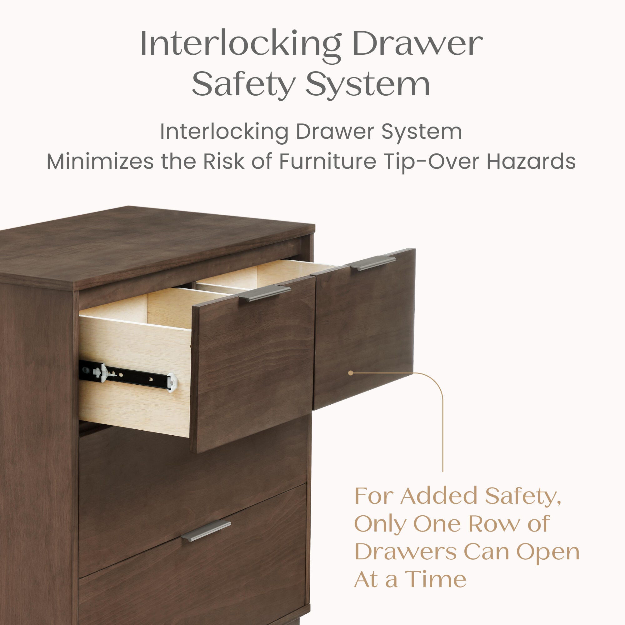 Delta Children Forever 4 Drawer Dresser with Changing Table, Teak Brown, large