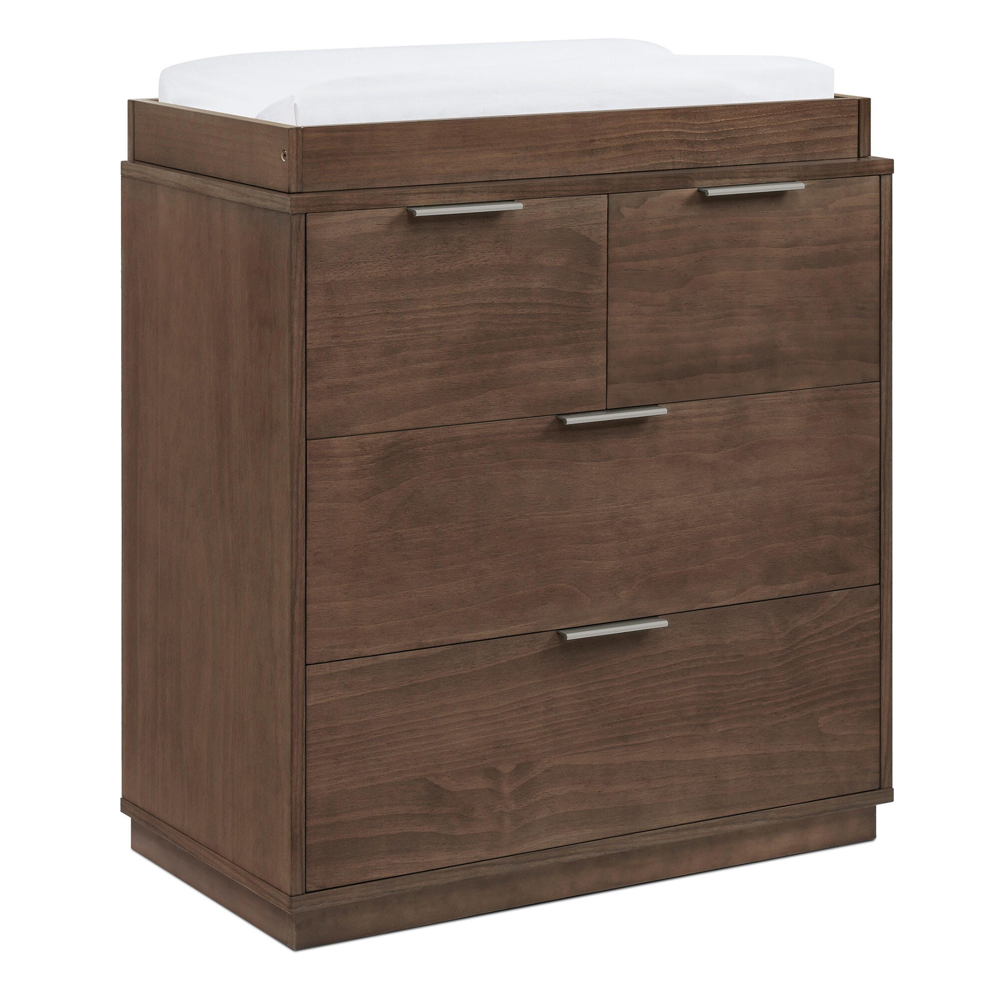Delta Children Forever 4 Drawer Dresser with Changing Table, Teak Brown, large