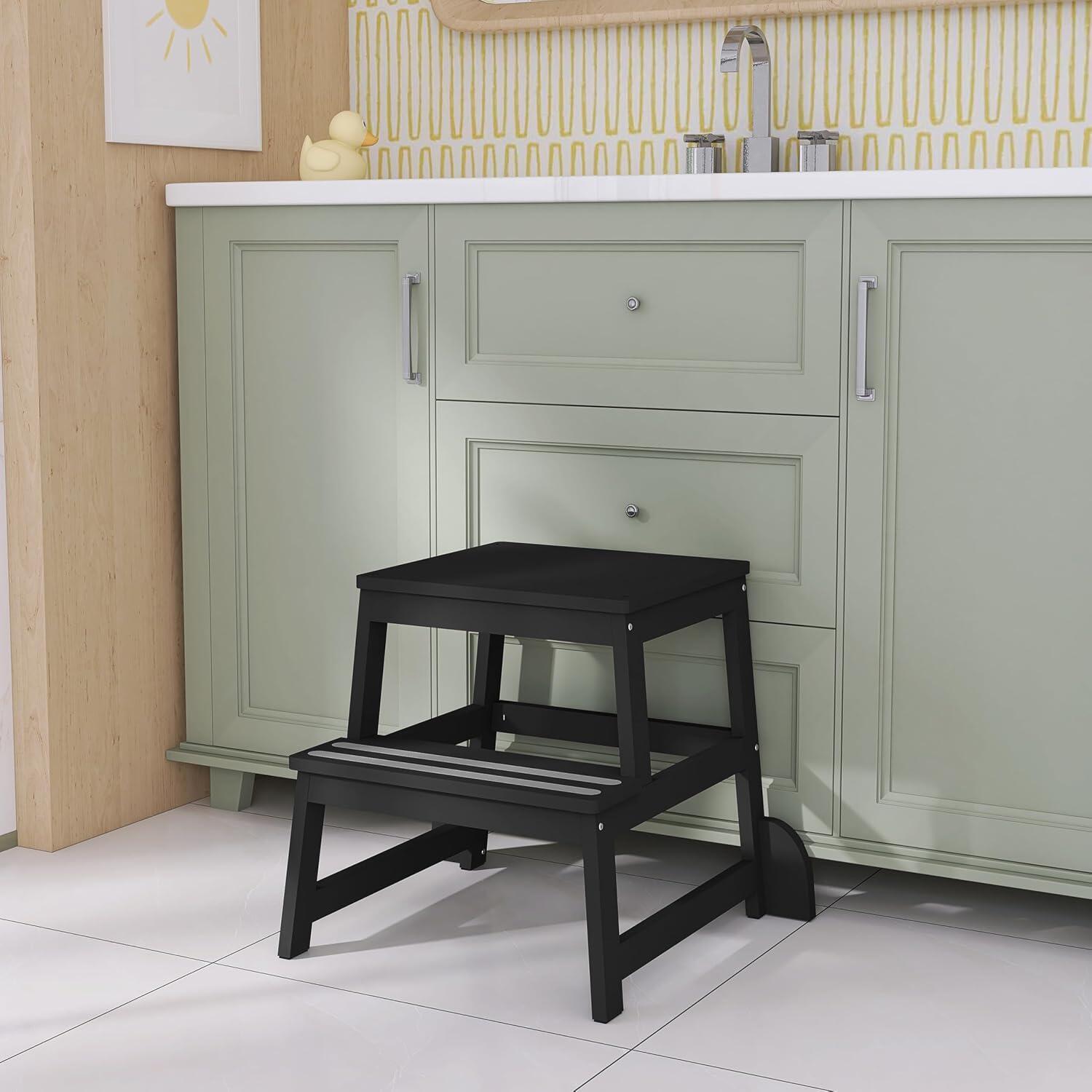 Dream On Me 2-in-1 Step Stool, Black, large