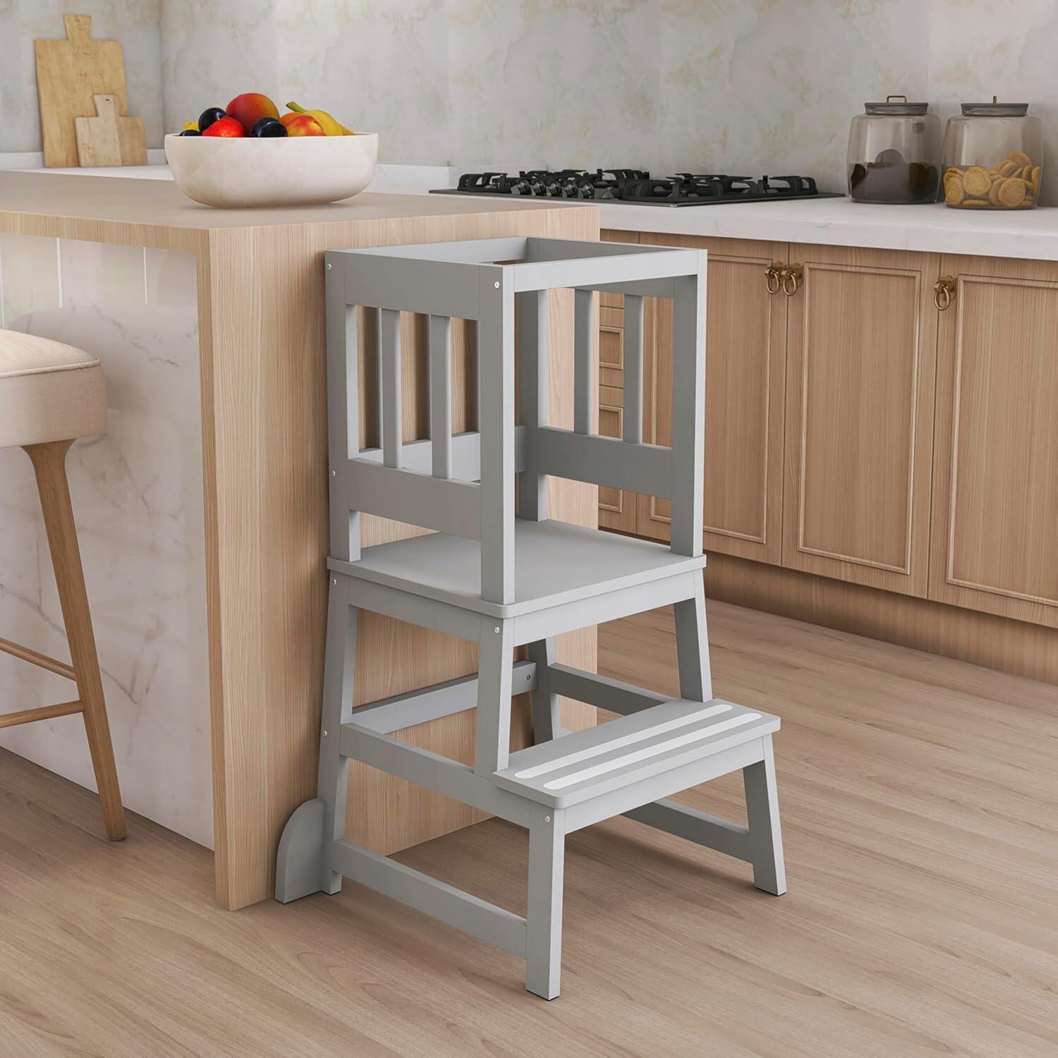 Dream On Me 2-in-1 Step Stool, Cool Gray, rollover