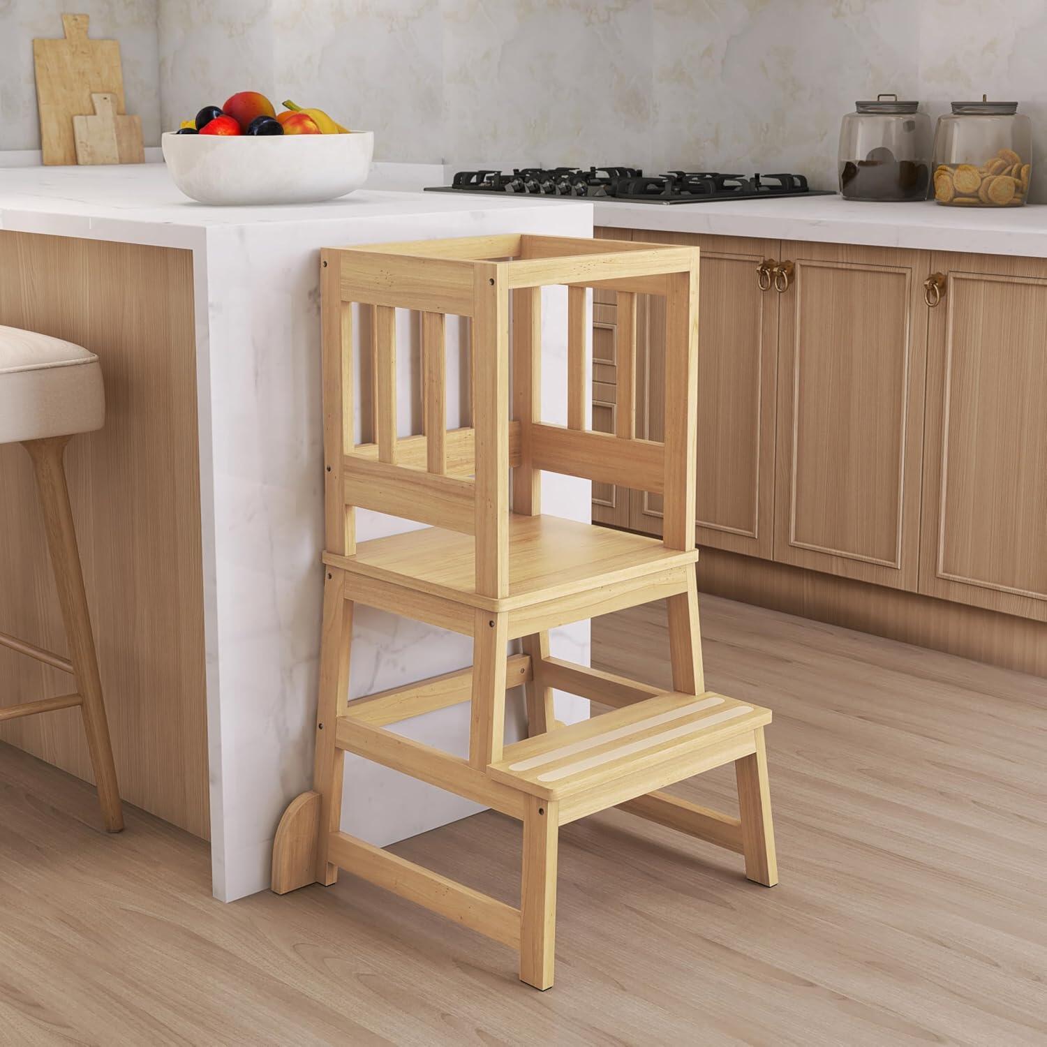 Dream On Me 2-in-1 Step Stool, Natural, rollover