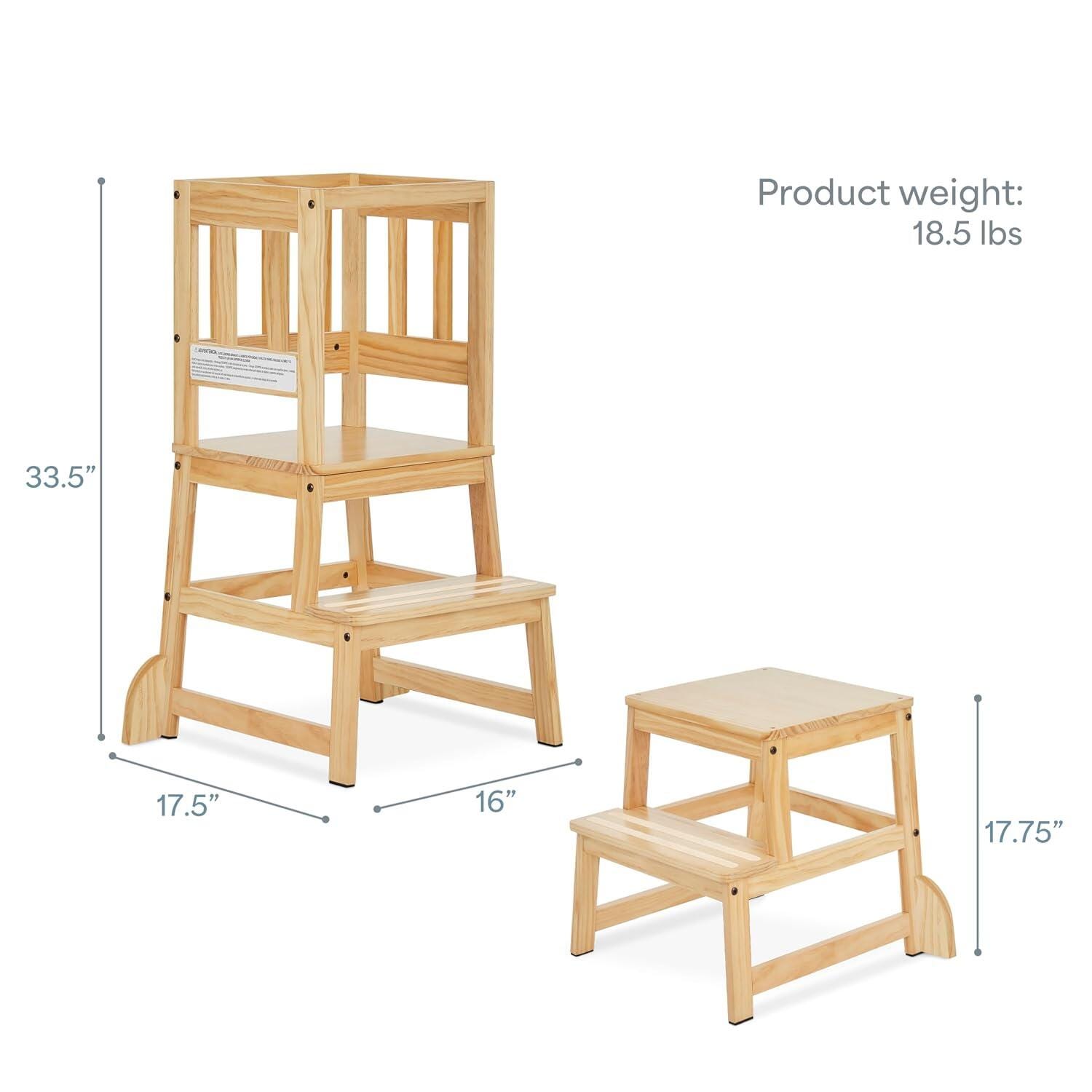 Dream On Me 2-in-1 Step Stool, Natural, large