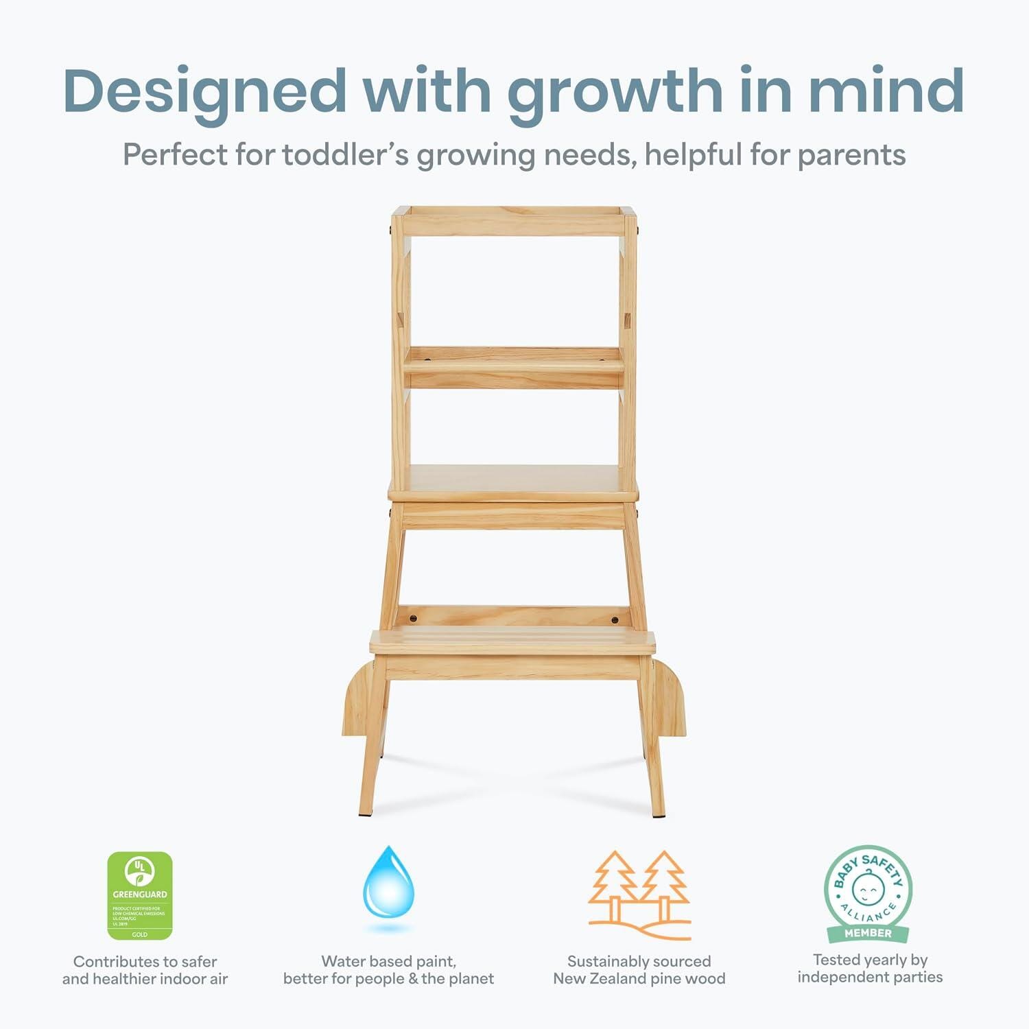 Dream On Me 2-in-1 Step Stool, Natural, large