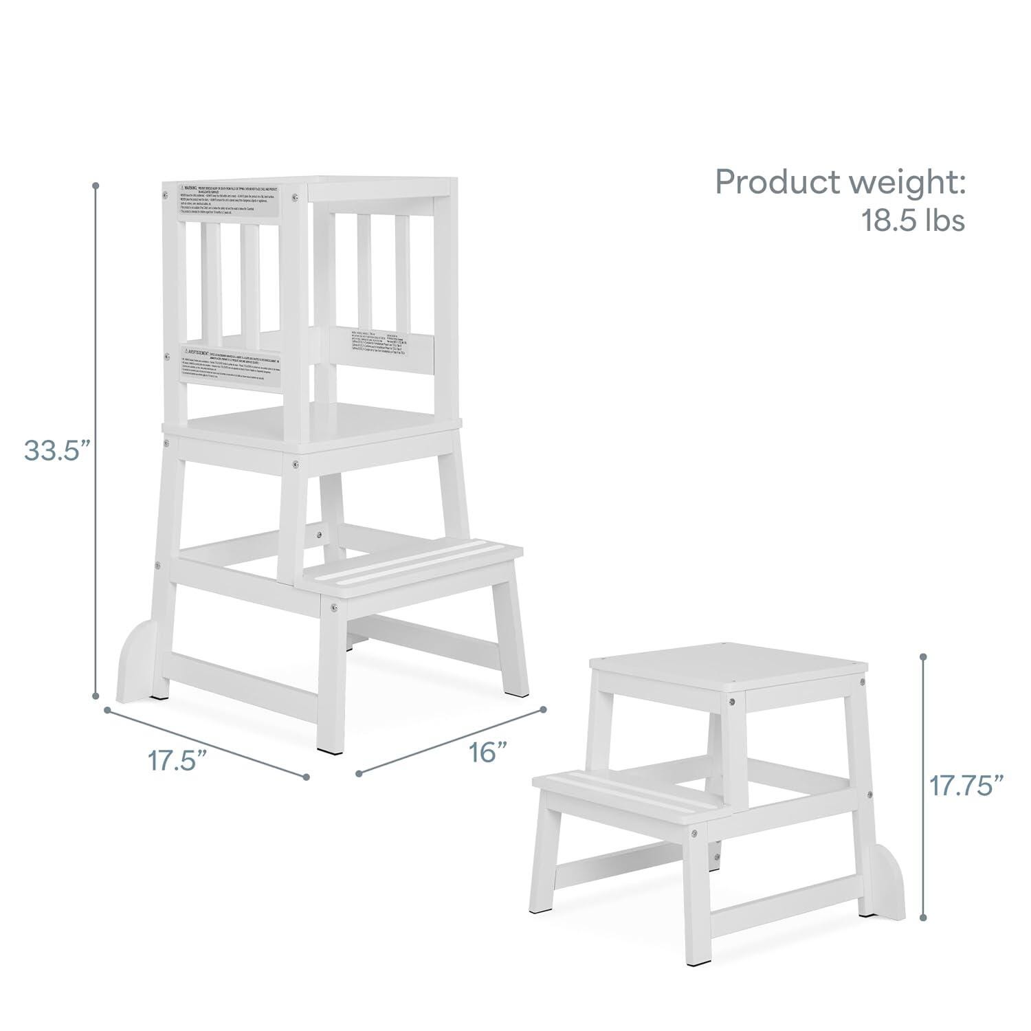 Dream On Me 2-in-1 Step Stool, White, large