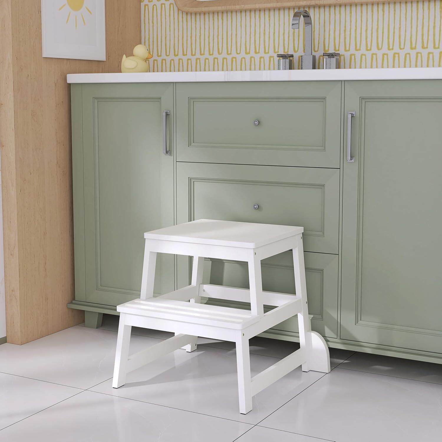 Dream On Me 2-in-1 Step Stool, White, large
