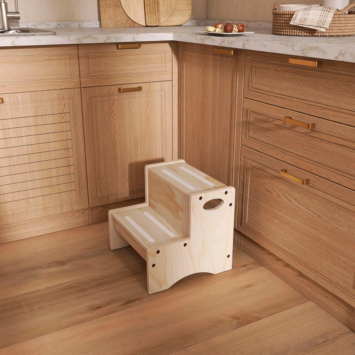 Dream On Me Step Stool, Natural, large