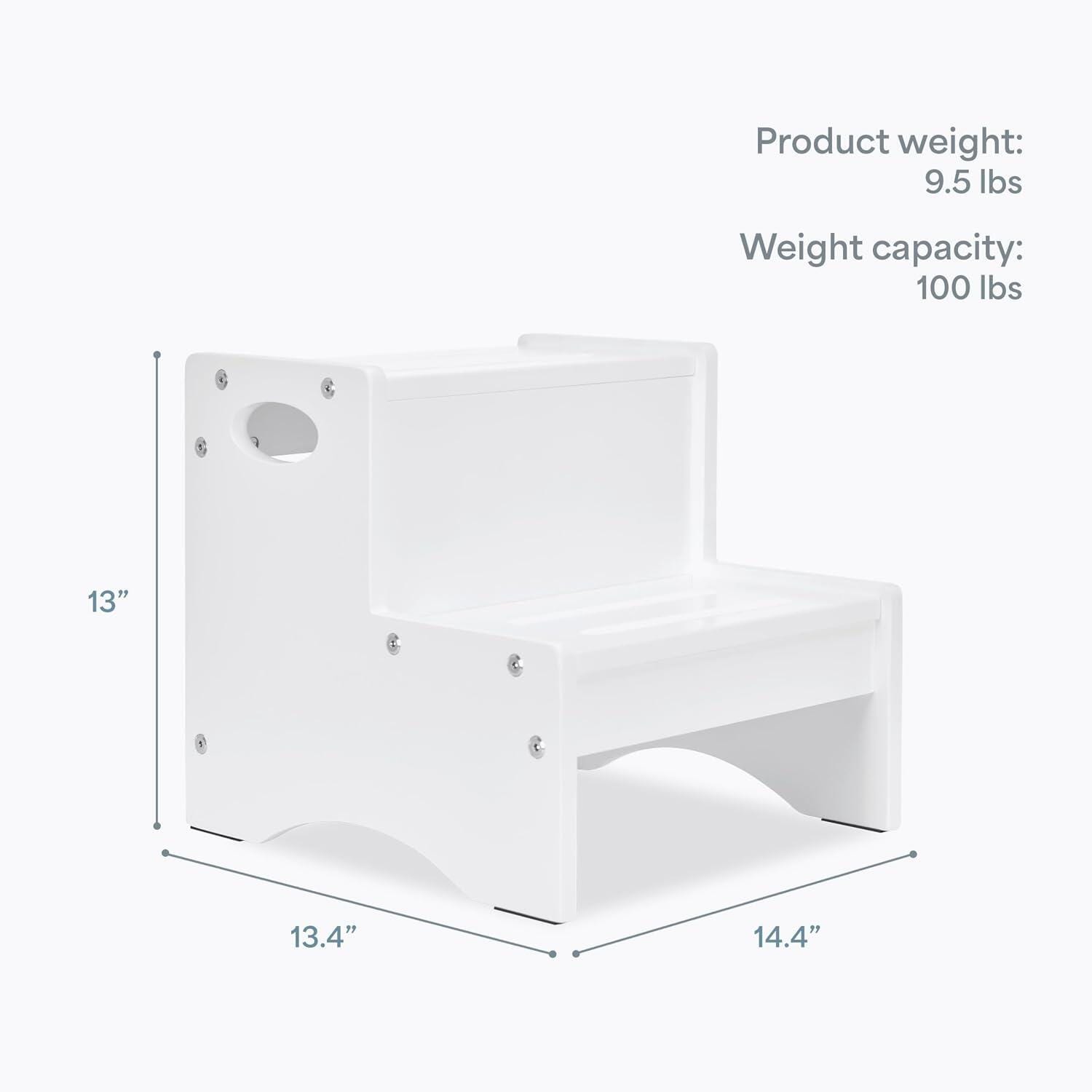 Dream On Me Step Stool, White, large