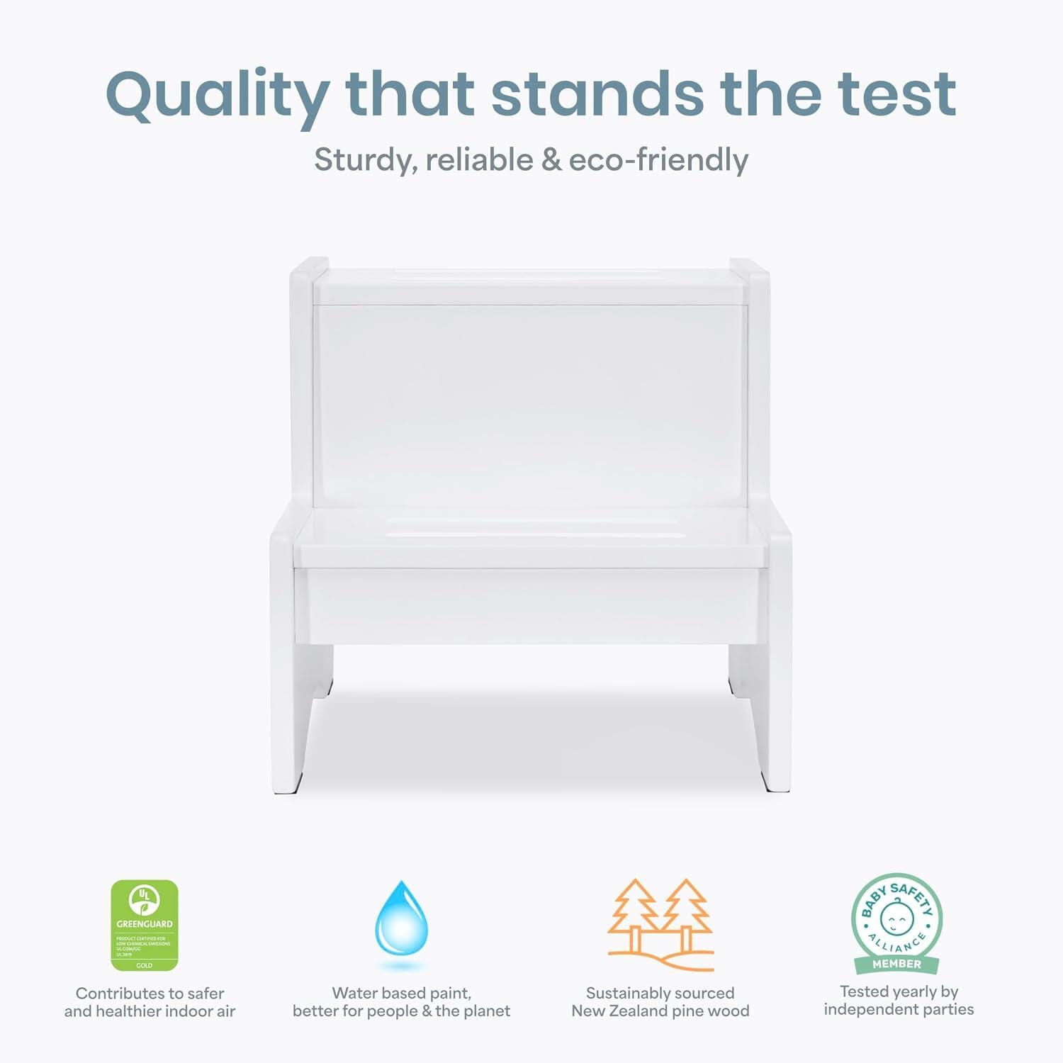 Dream On Me Step Stool, White, large