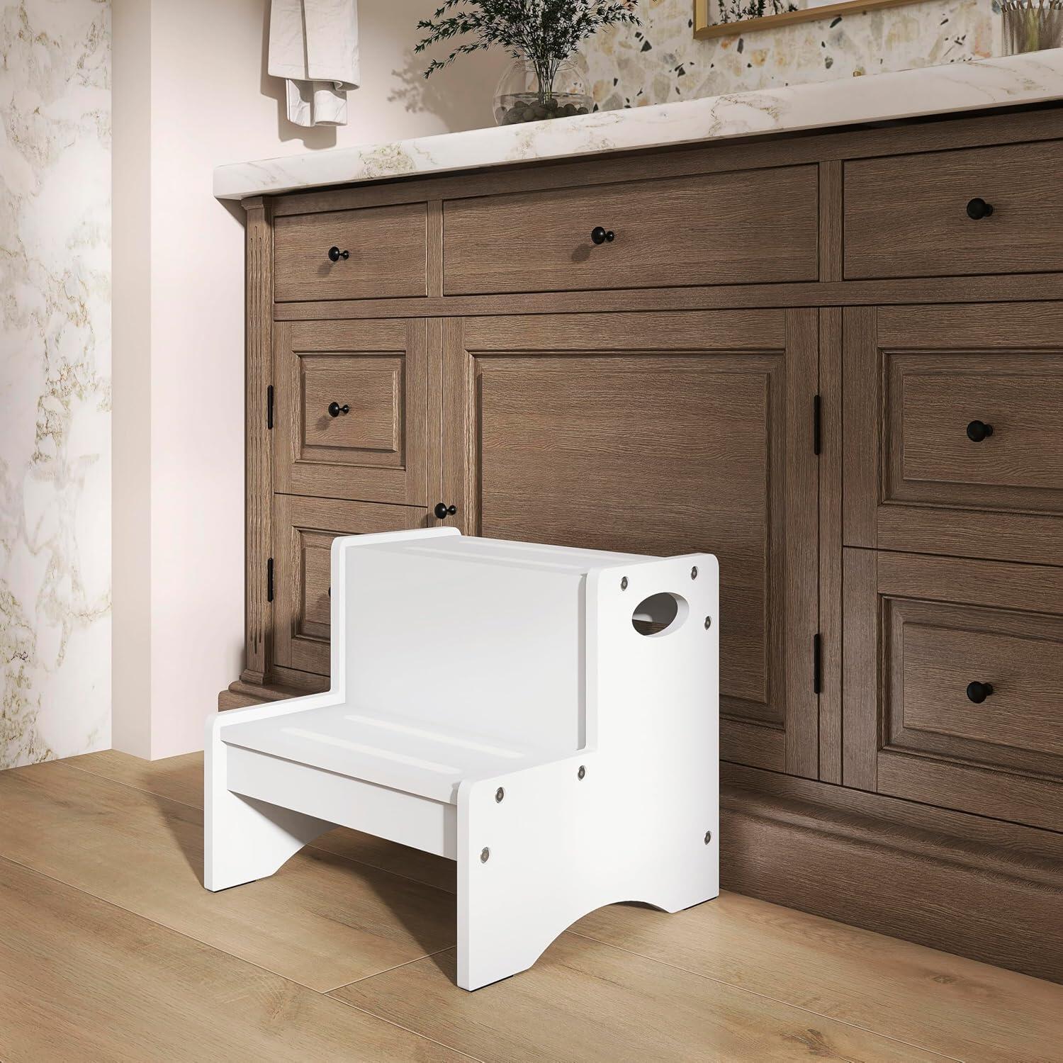 Dream On Me Step Stool, White, large