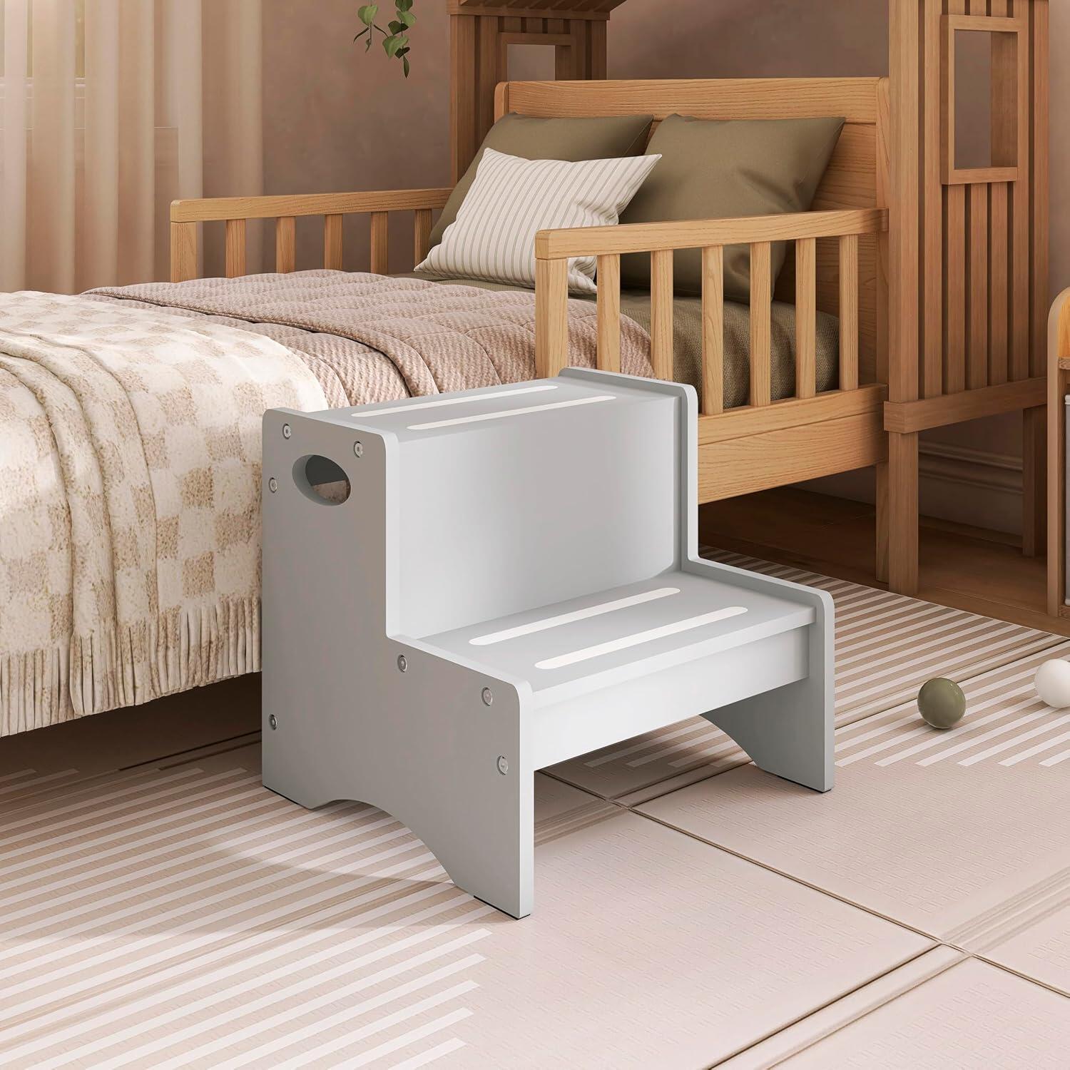 Dream On Me Step Stool, Pebble Gray, large