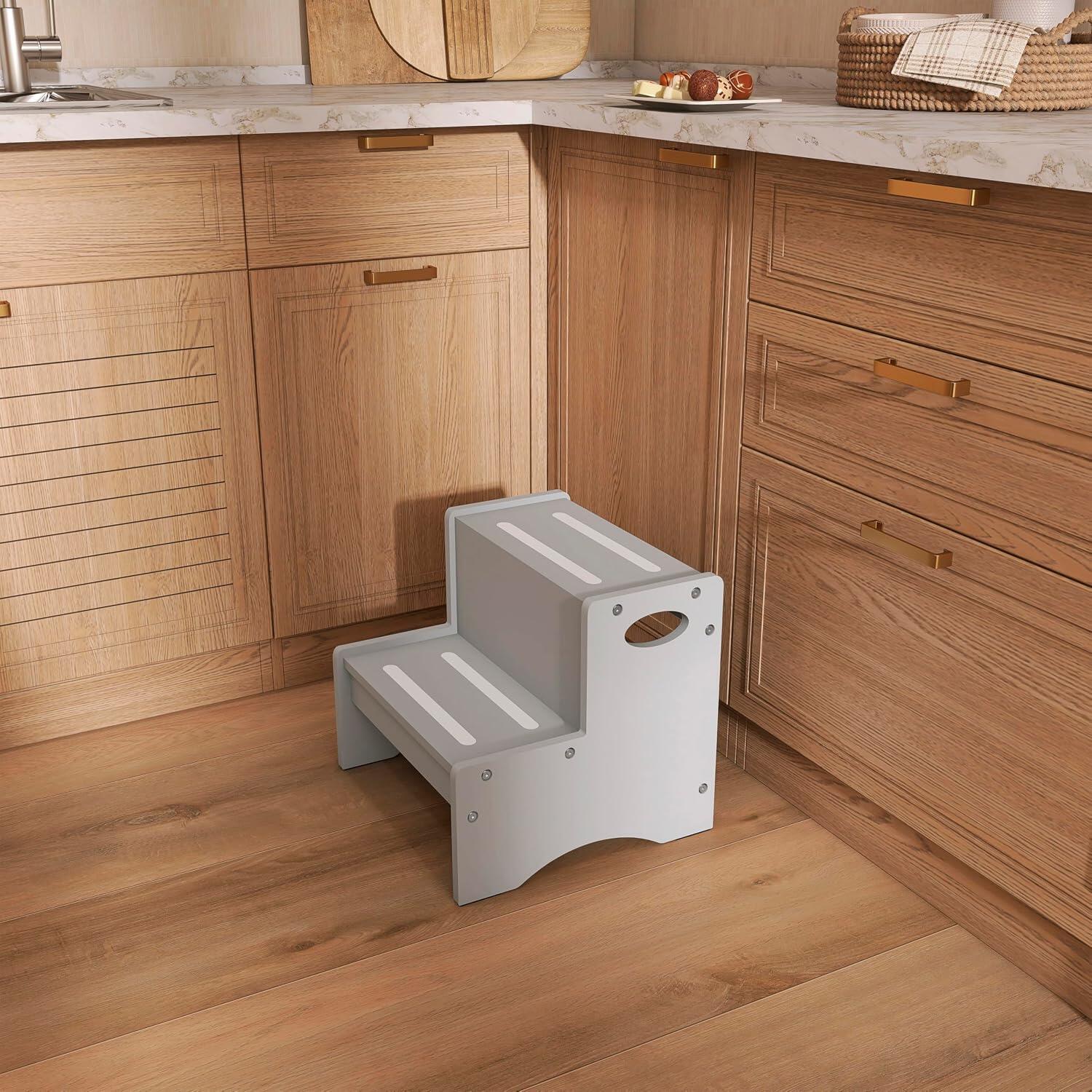 Dream On Me Step Stool, Pebble Gray, large