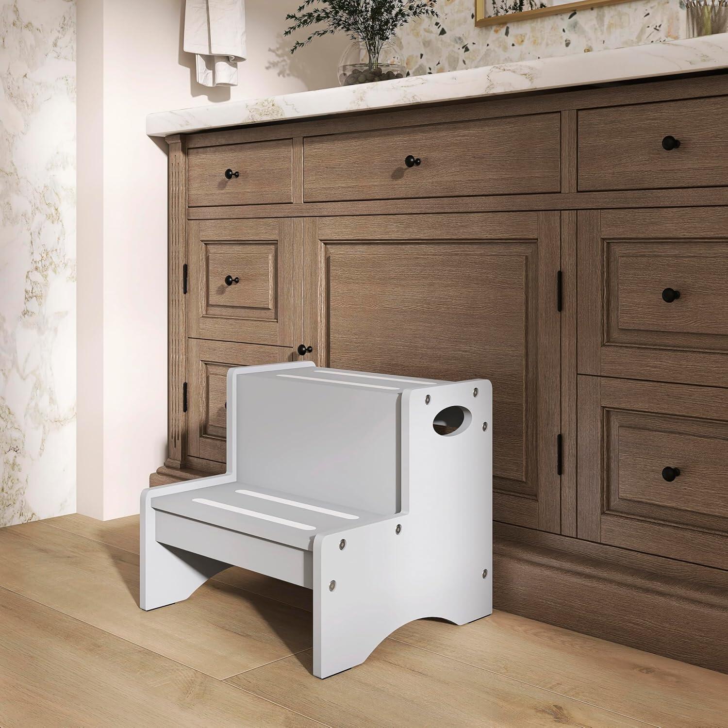 Dream On Me Step Stool, Pebble Gray, large